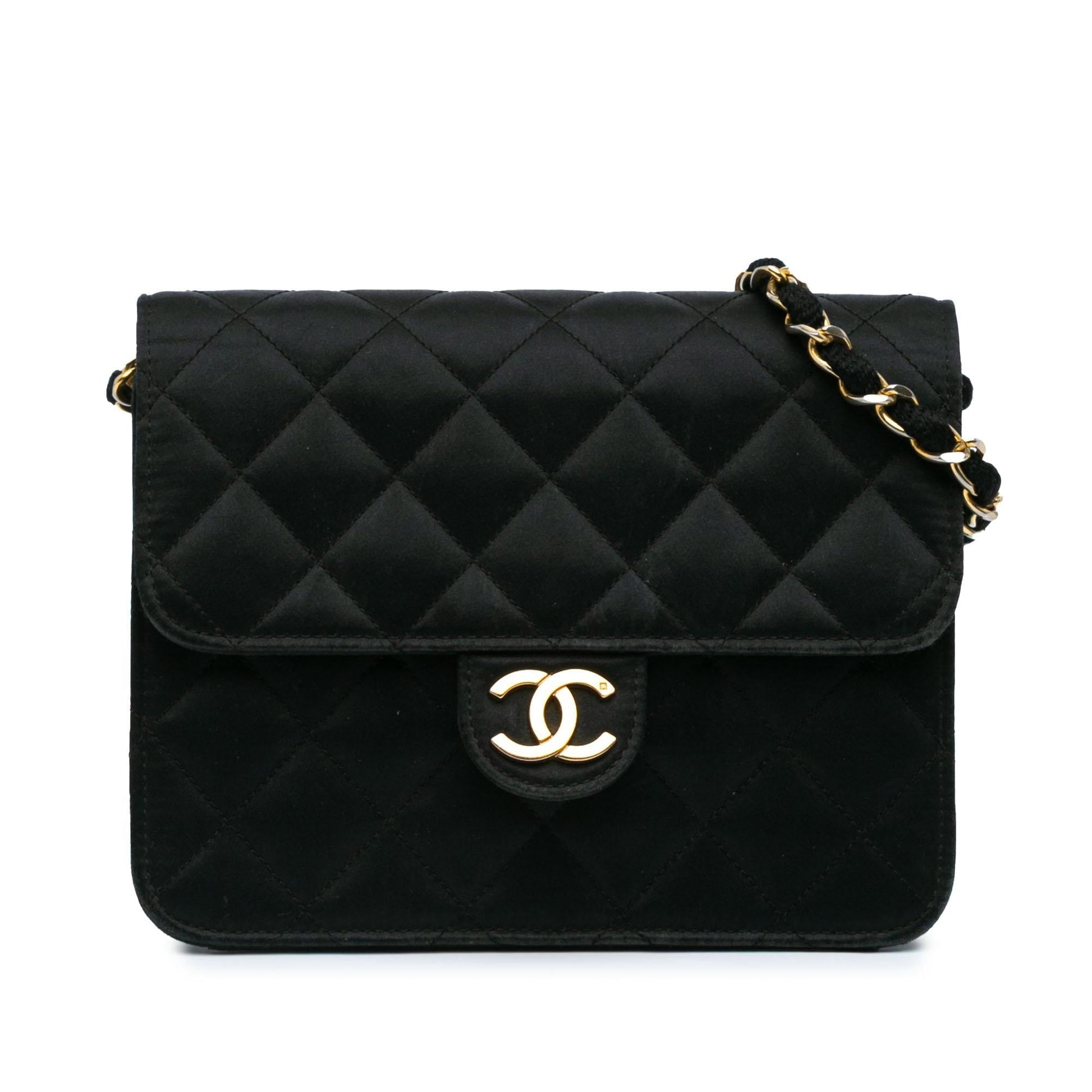 Chanel Square Classic Satin Single Flap Mini Bag