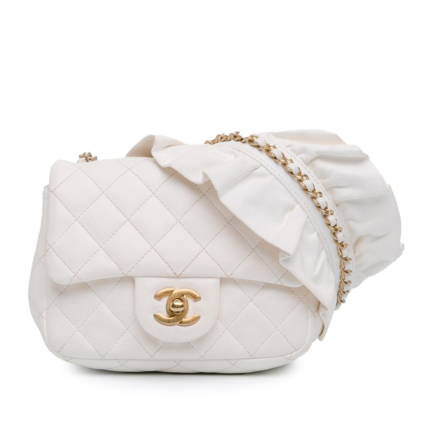 Chanel Square Lambskin Romance Single Flap Mini Bag
