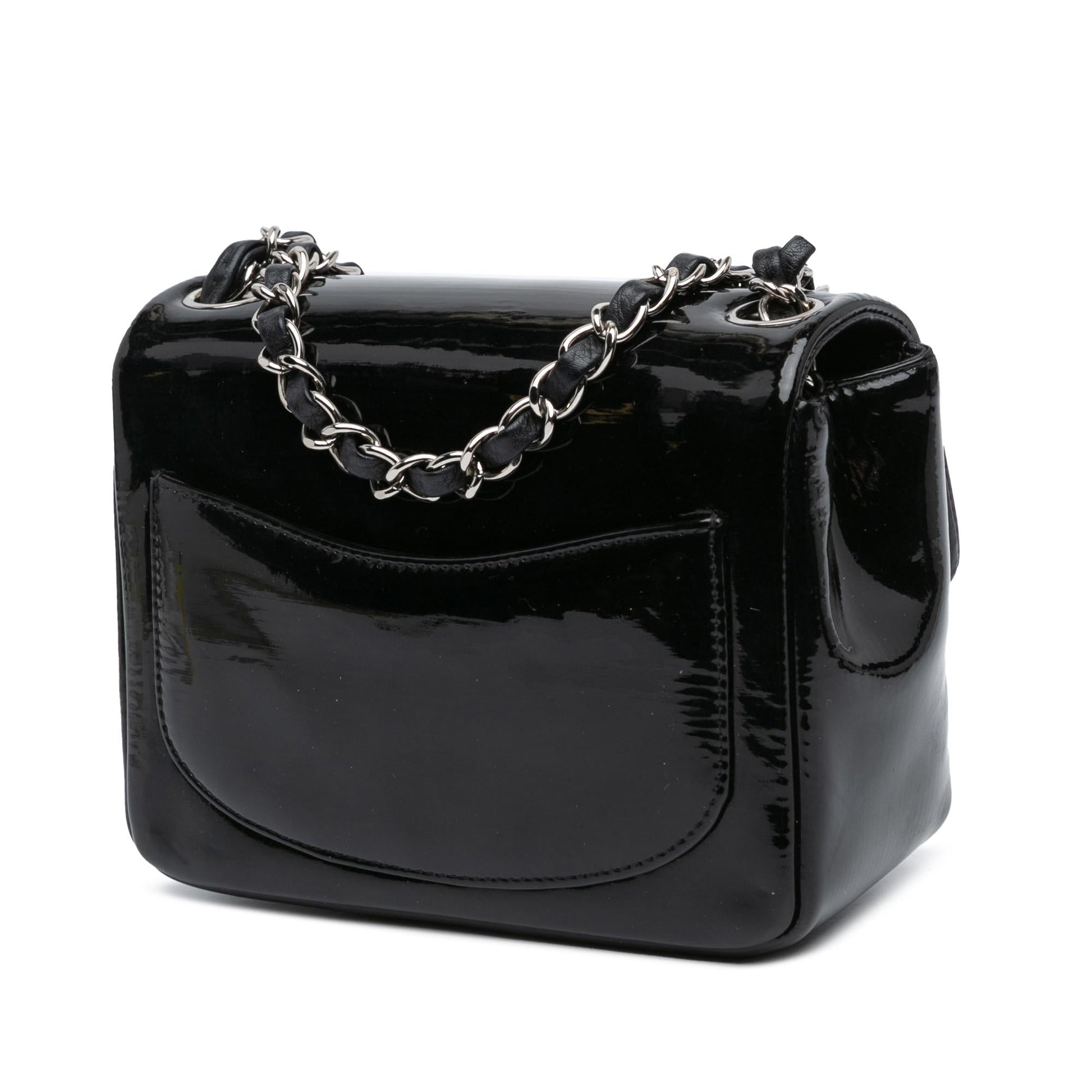 Chanel Square Patent Single Flap Mini Bag