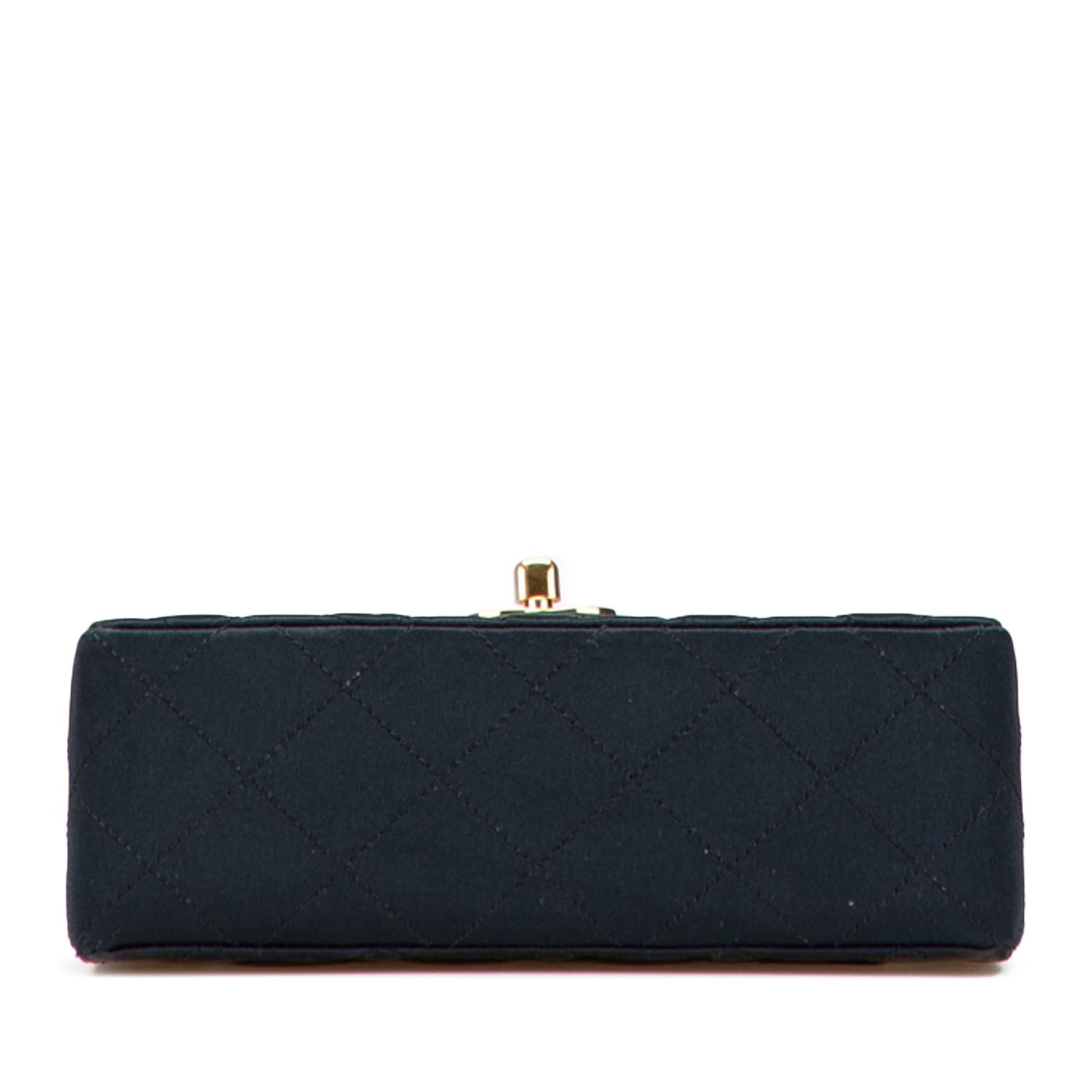 Chanel Square Quilted Satin Single Flap Mini Bag