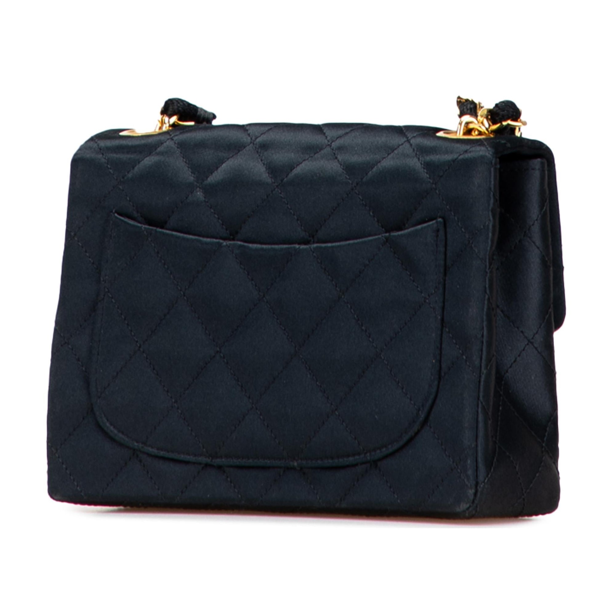 Chanel Square Quilted Satin Single Flap Mini Bag