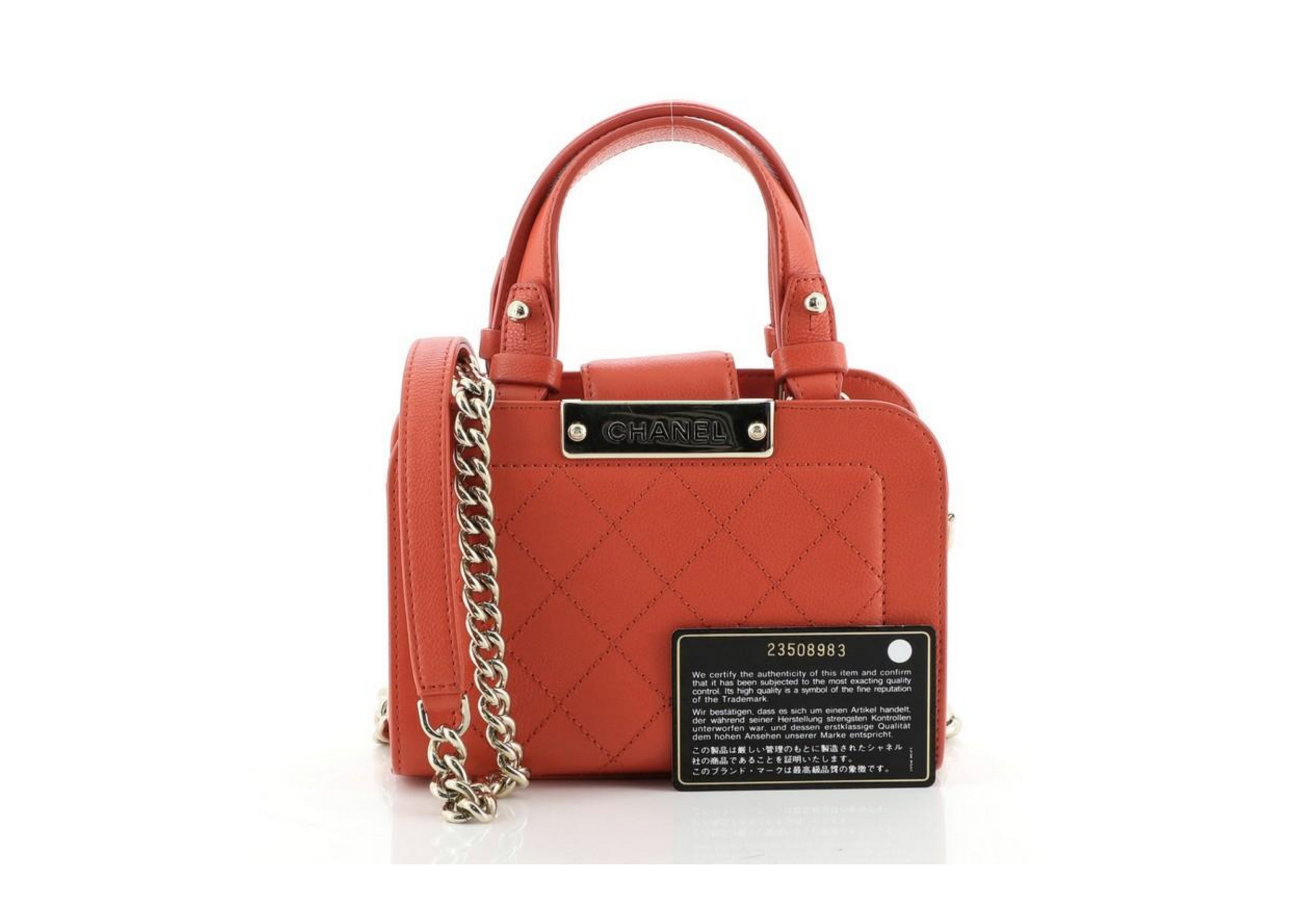 Chanel LABEL CLICK QUILTED CALFSKIN SHOPPING Tote Bag