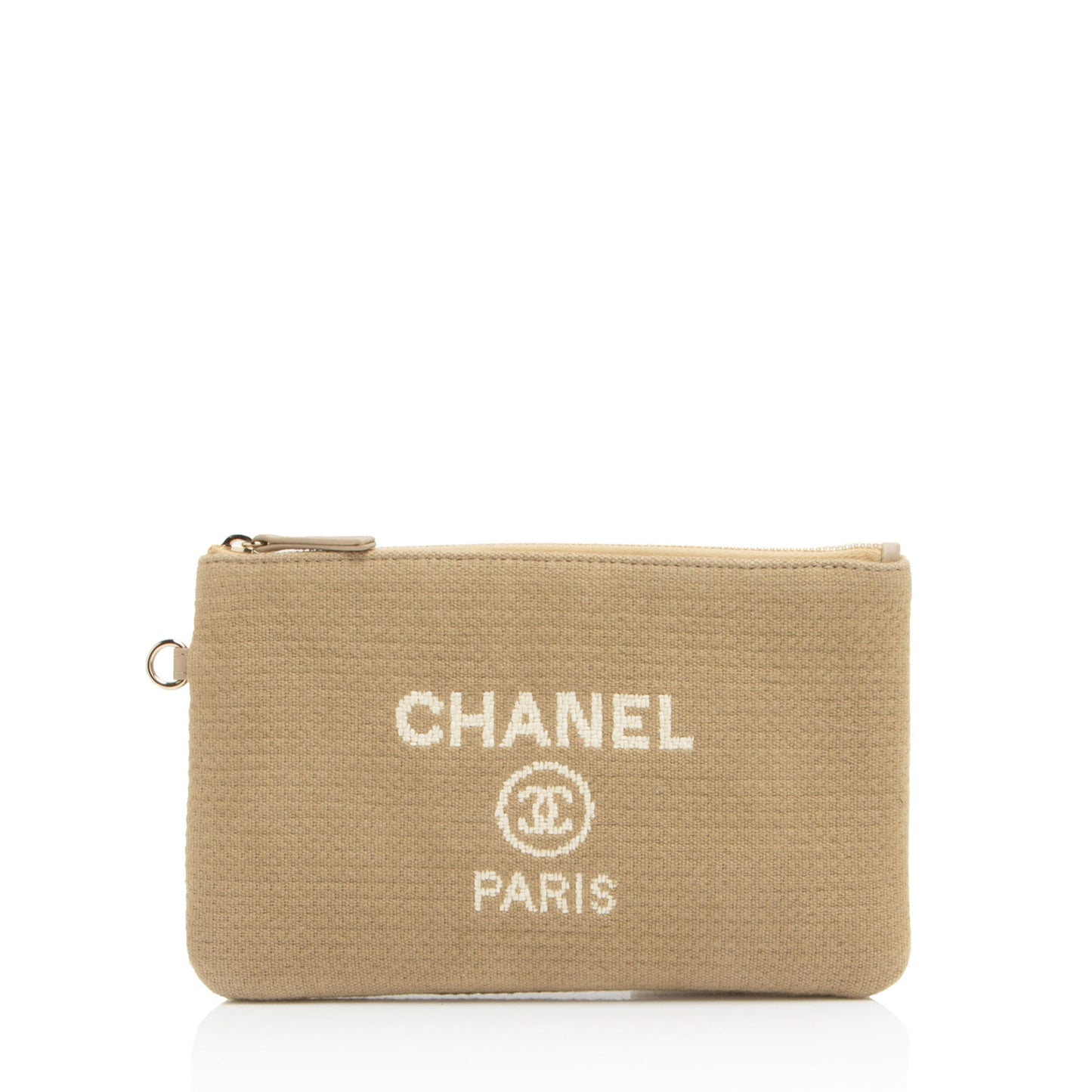 Chanel Mixed Fibers Deauville Pochette Clutch Bag