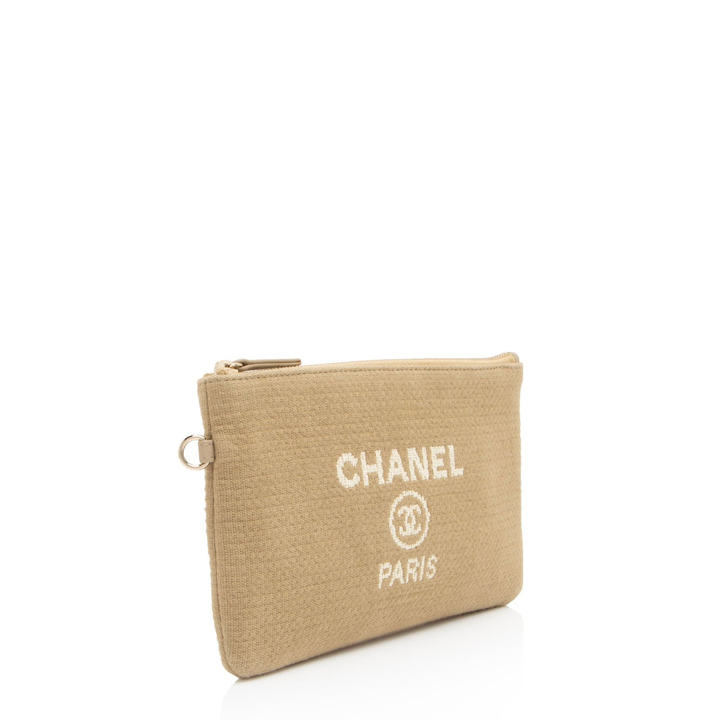 Chanel Mixed Fibers Deauville Pochette Clutch Bag