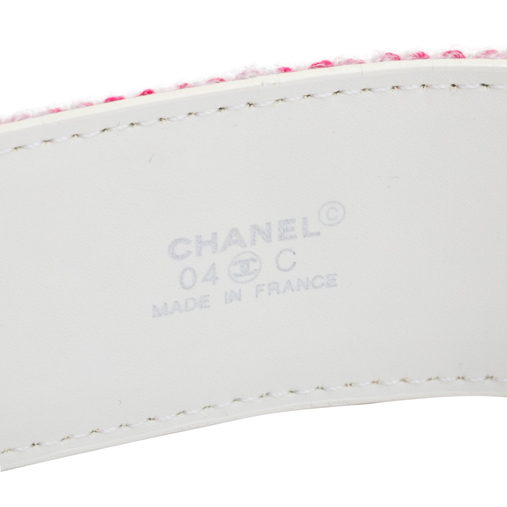 Chanel Muliticolor Coco Interlocking CC Logo Canvas Belt 85 34