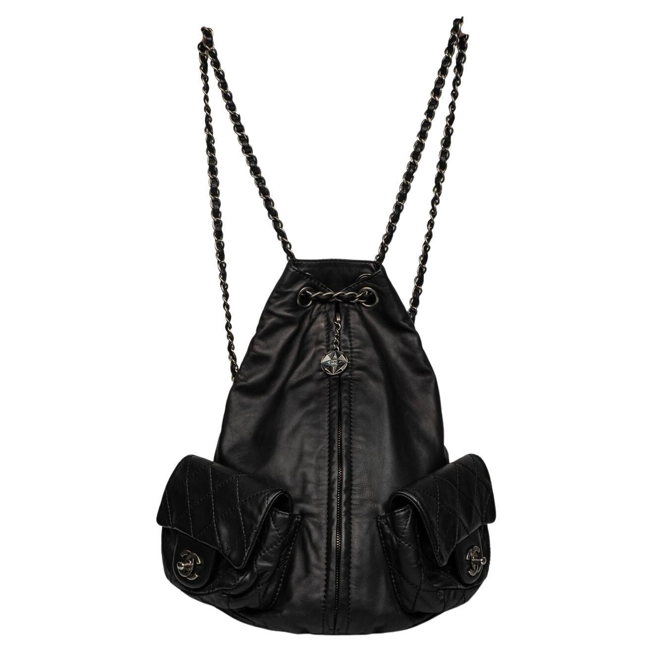 Chanel MULTI POCKETS CALFSKIN BACKPACK Leather