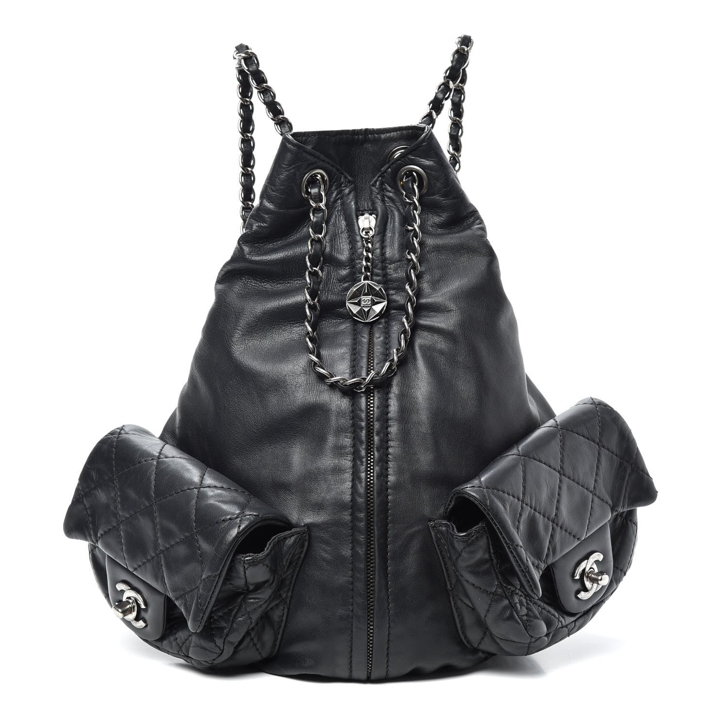 Chanel MULTI POCKETS CALFSKIN BACKPACK Leather