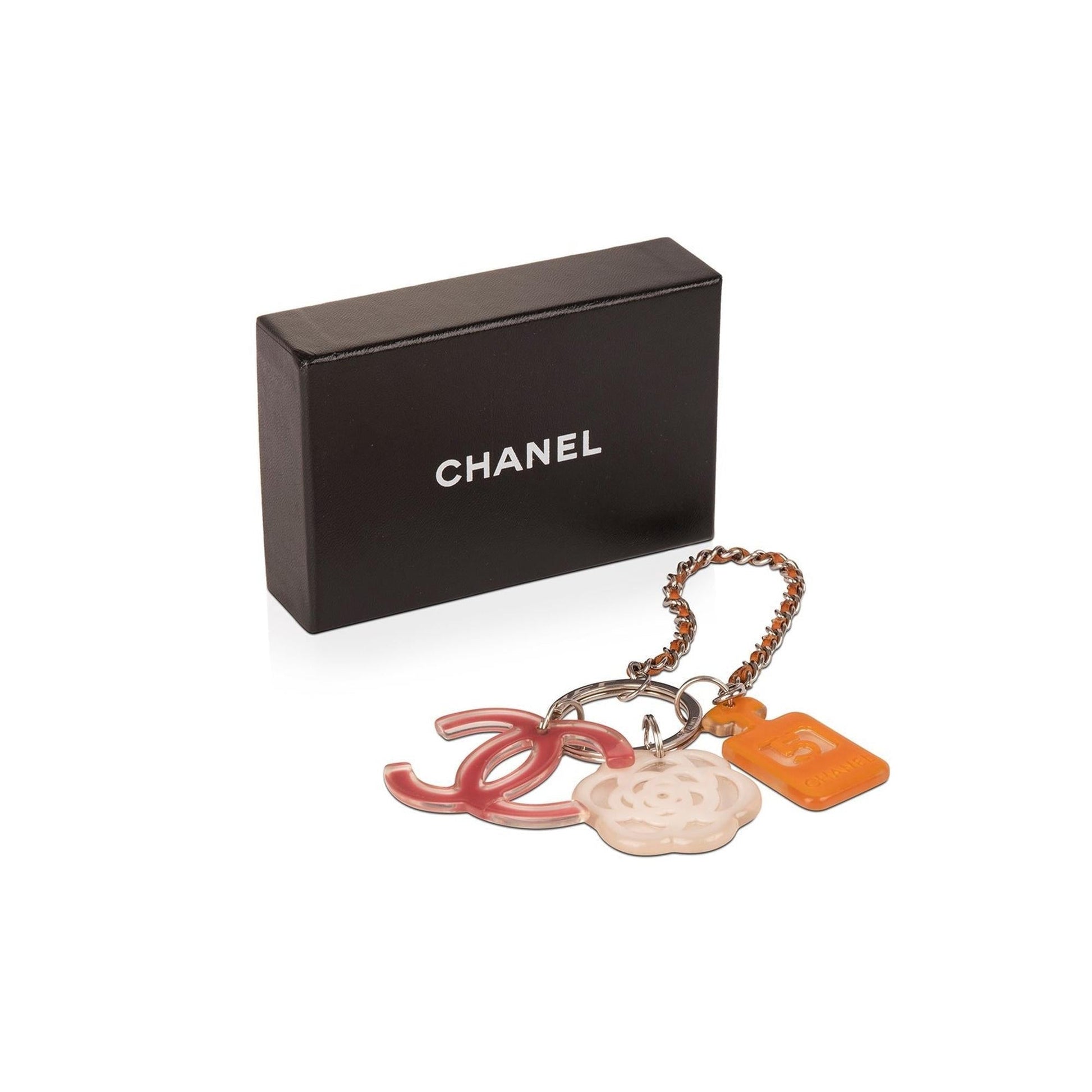 Chanel Multicolour Resin CC & Charm Key Chain