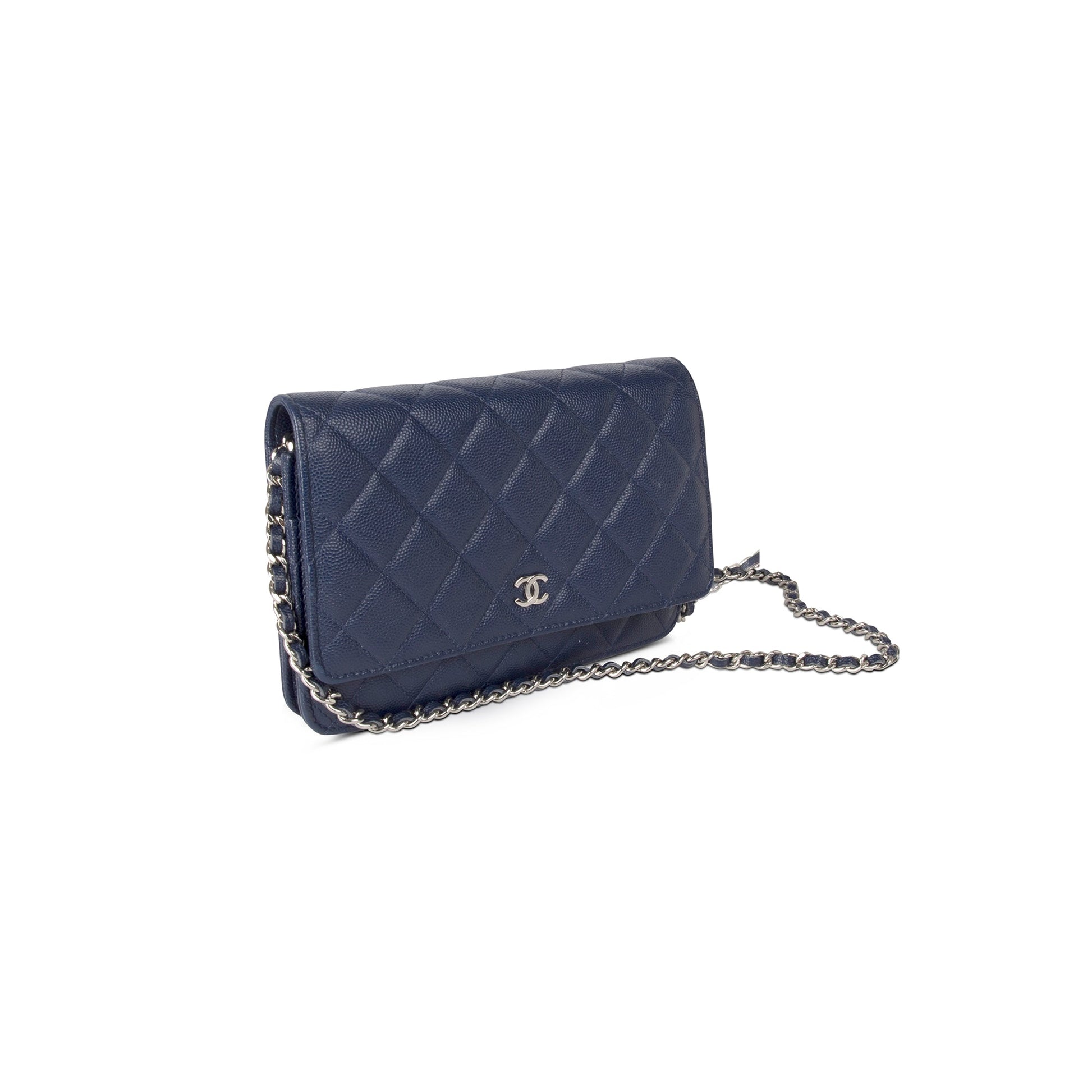 Chanel Navy Caviar Classic on Wallet Case