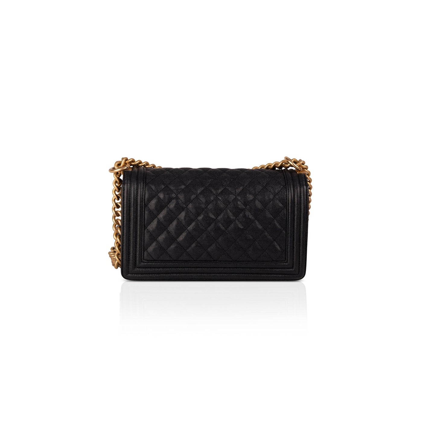 Chanel Navy Caviar Boy Travel Bag