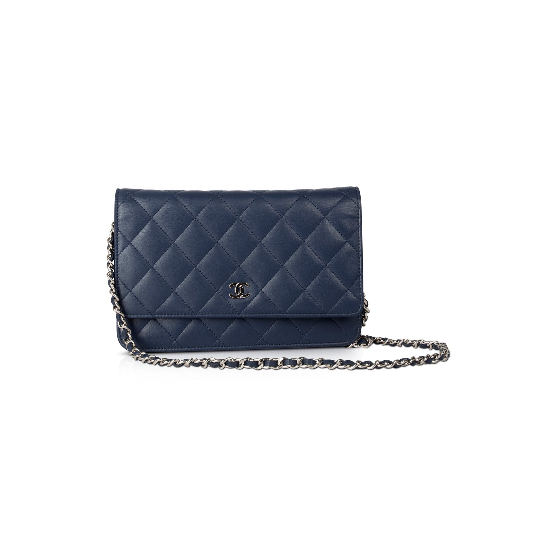 Chanel Navy Classic on Lambskin Wallet Case