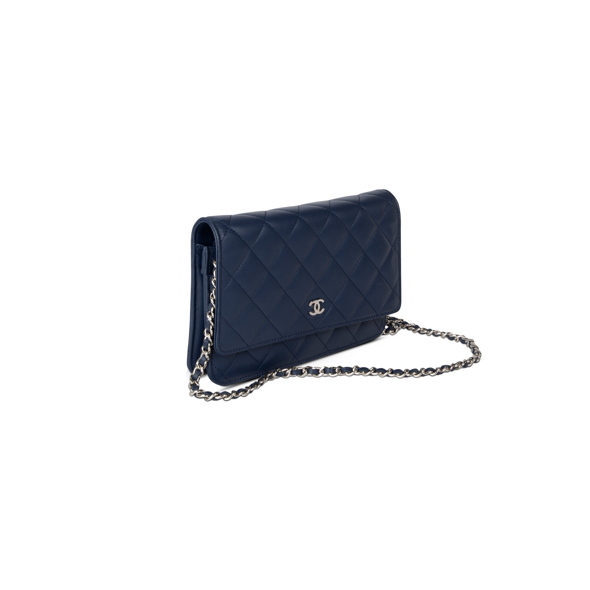 Chanel Navy Classic on Lambskin Wallet Case
