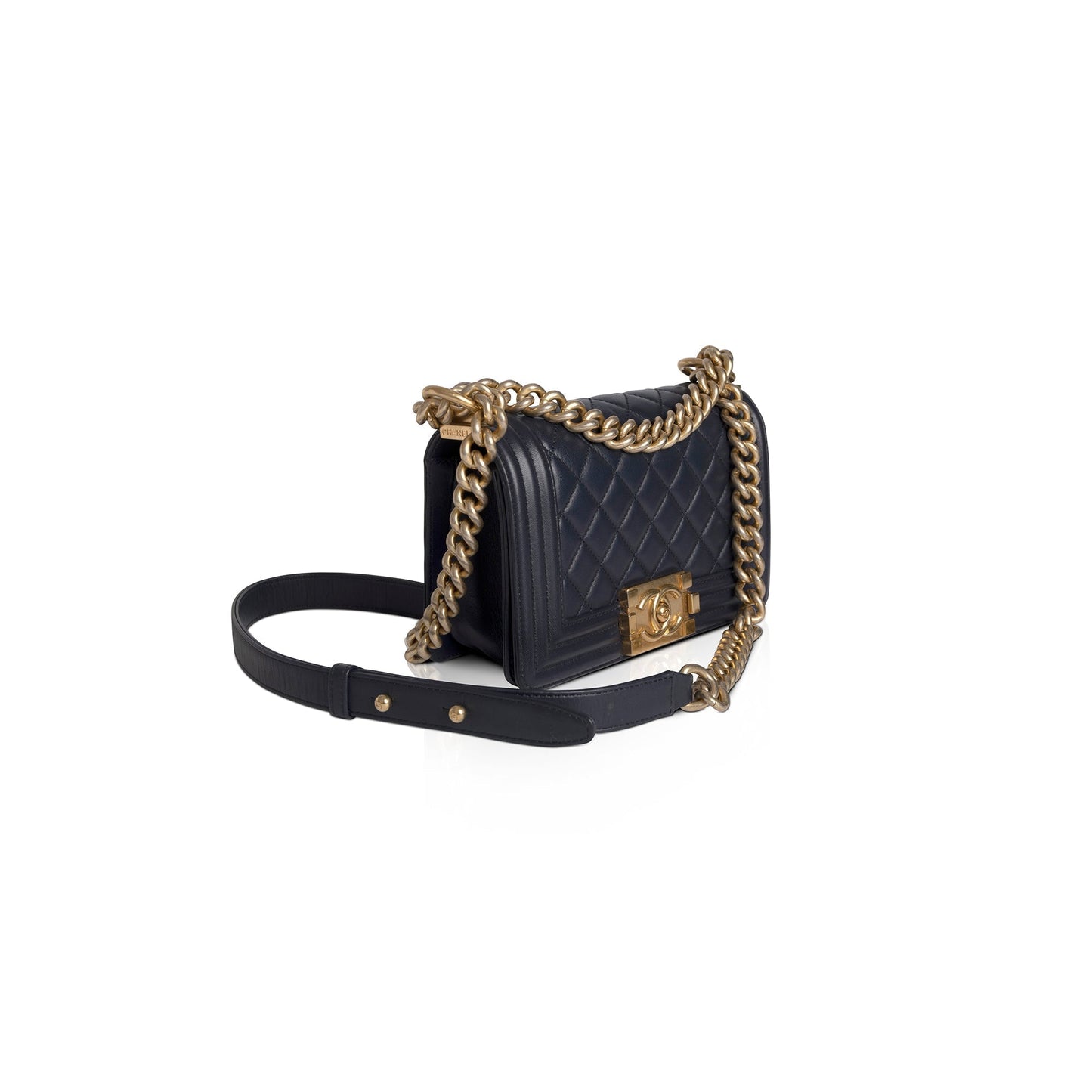 Chanel Navy Boy Lambskin Travel Bag