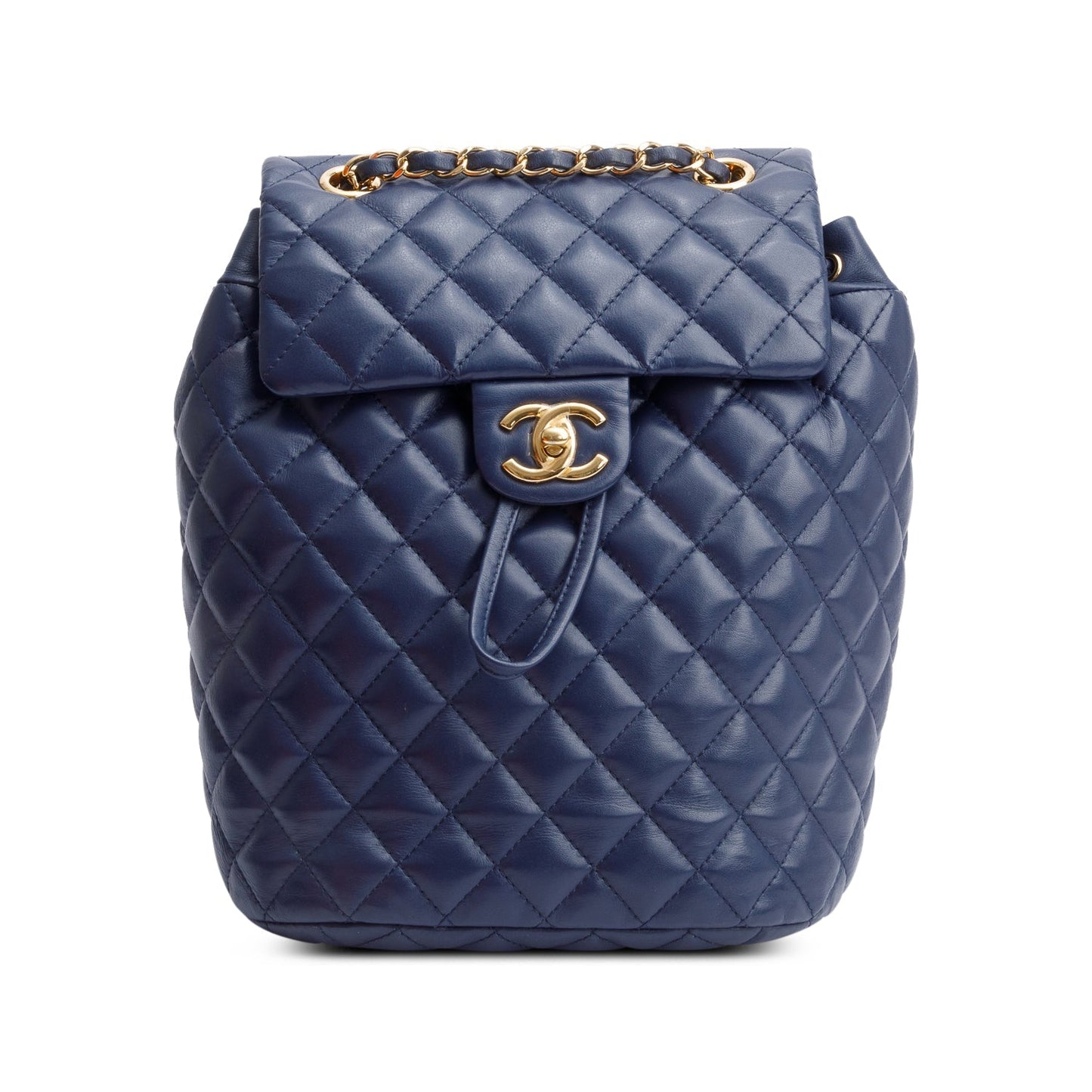 Chanel Navy Quilted Urban Spirit Backpack Leather Calfskin Travel Bag
