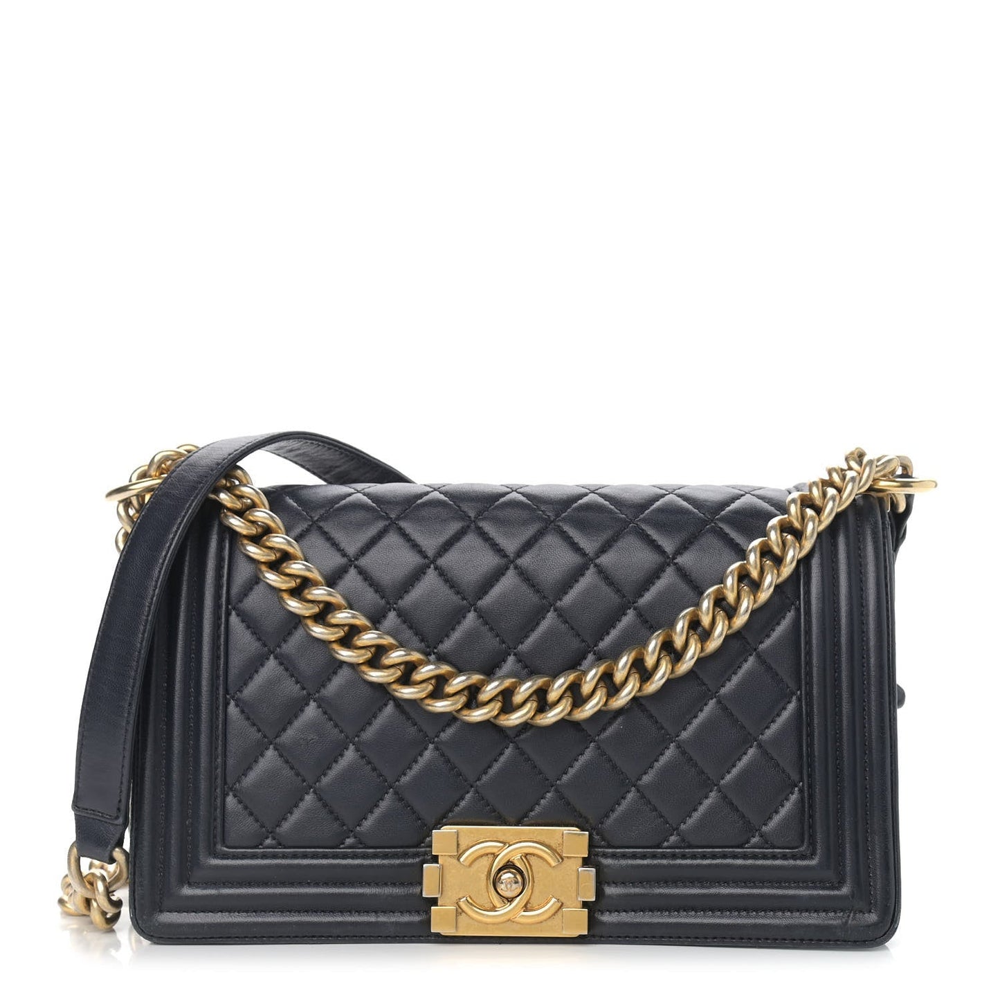 Chanel LAMBSKIN QUILTED BOY FLAP Shoulder Bag