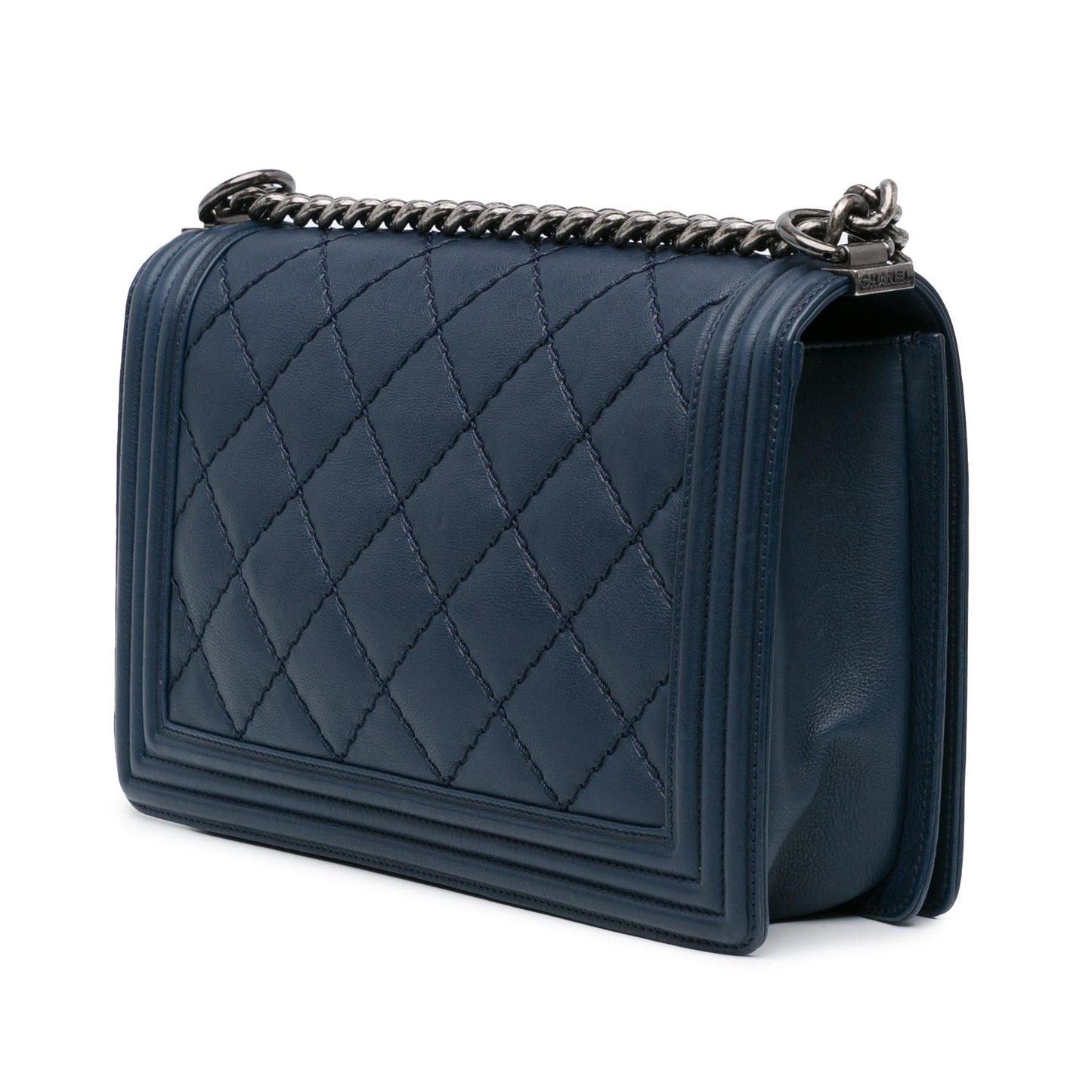 Chanel New Medium Calfskin Double Stitch Boy Flap (shg Lubufw) Handbag