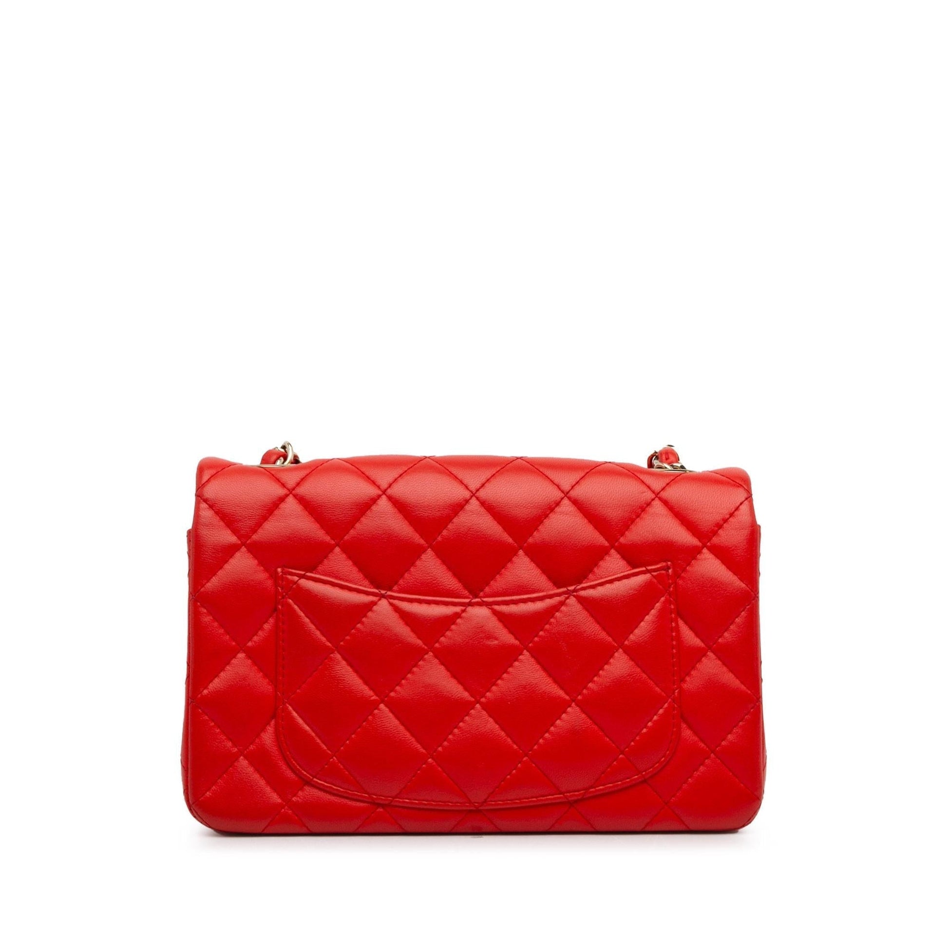 Chanel New Mini Classic Lambskin Single Flap (SHG-GUsaZG)