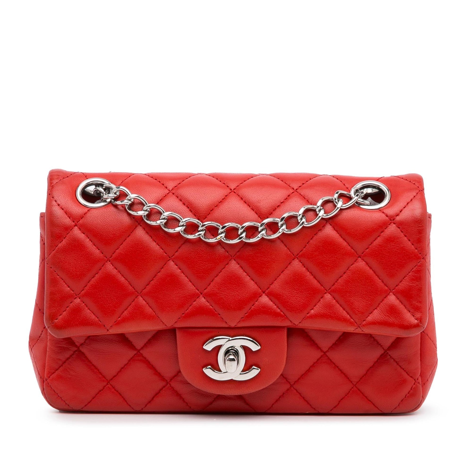 Chanel New Rectangular Classic Lambskin Single Flap Mini Bag