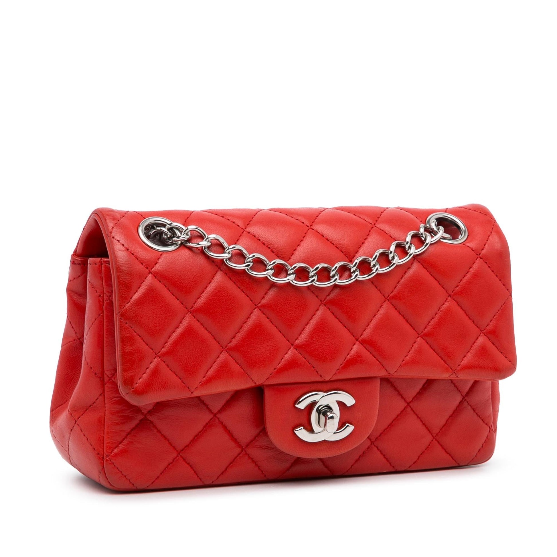 Chanel New Rectangular Classic Lambskin Single Flap Mini Bag Flap 1