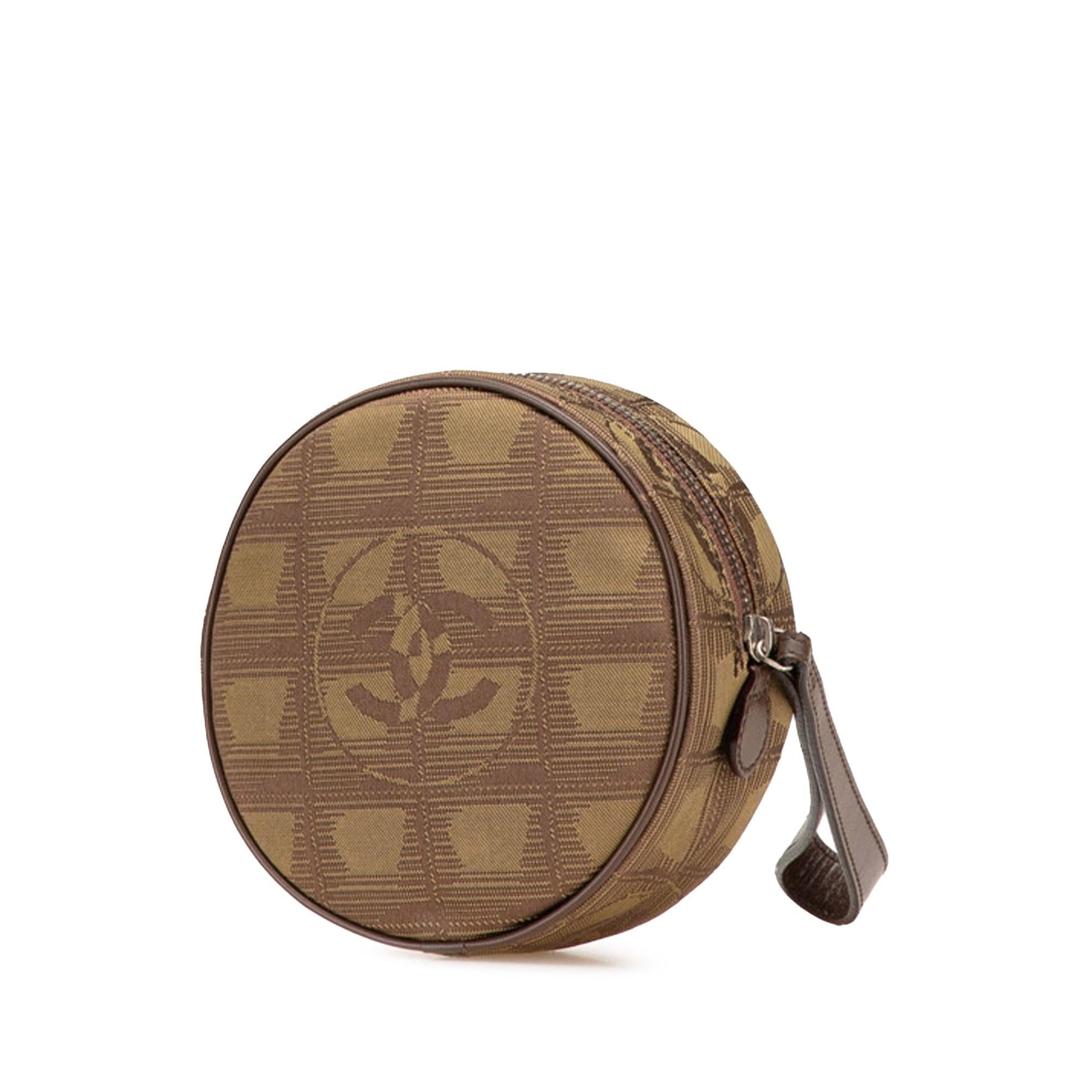 Chanel New Line Nylon Round Travel Bag Pouch 2