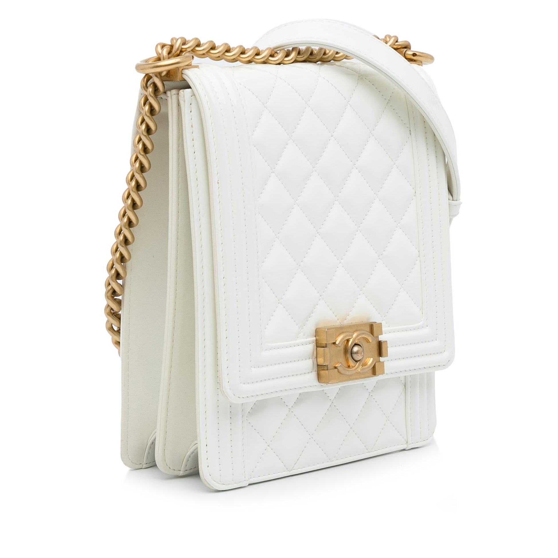 Chanel North South Boy Flap Handbag Shg Njf99L