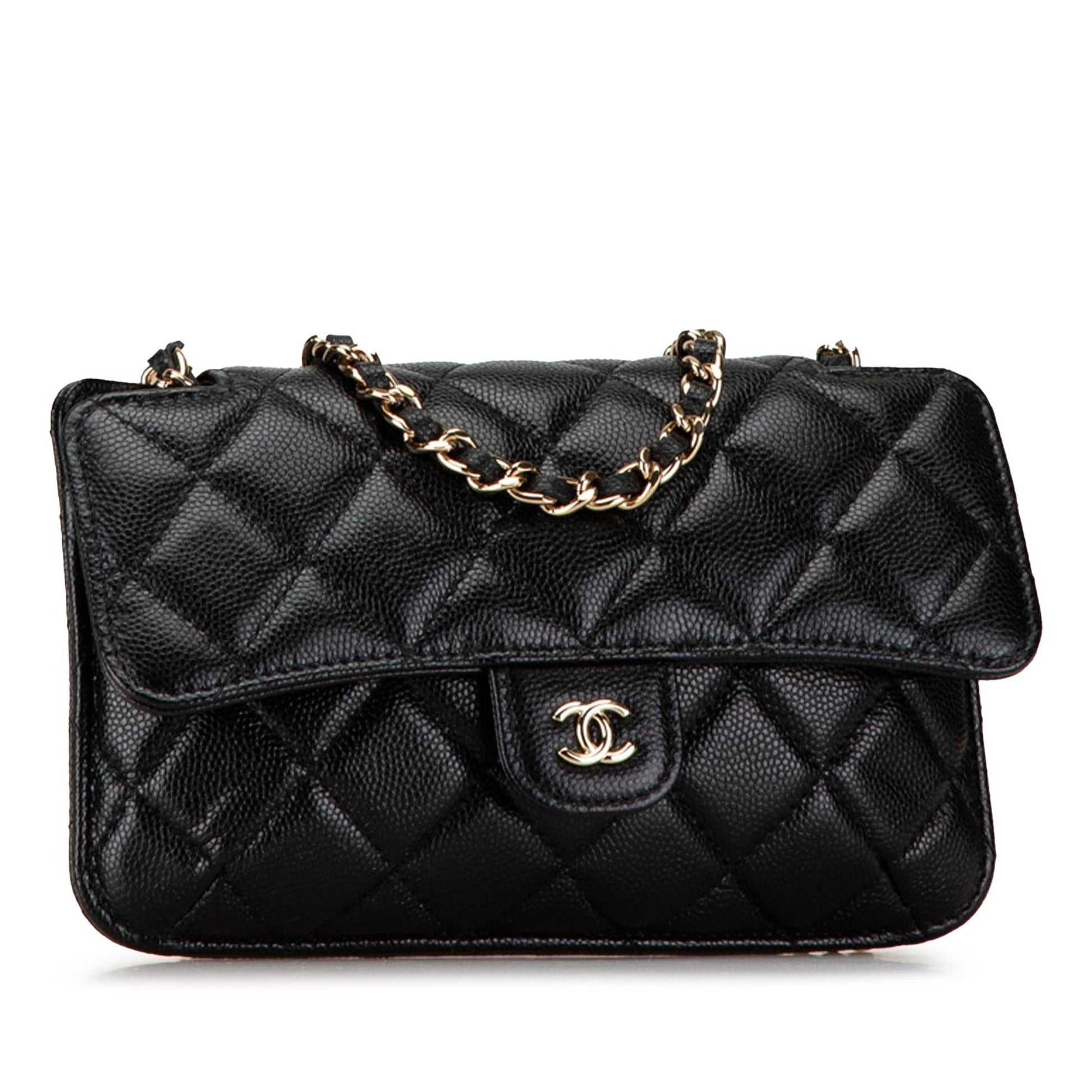 Chanel Nylon Graffiti Foldable Shopping Tote in Caviar Flap (SHG-HcnFTW)