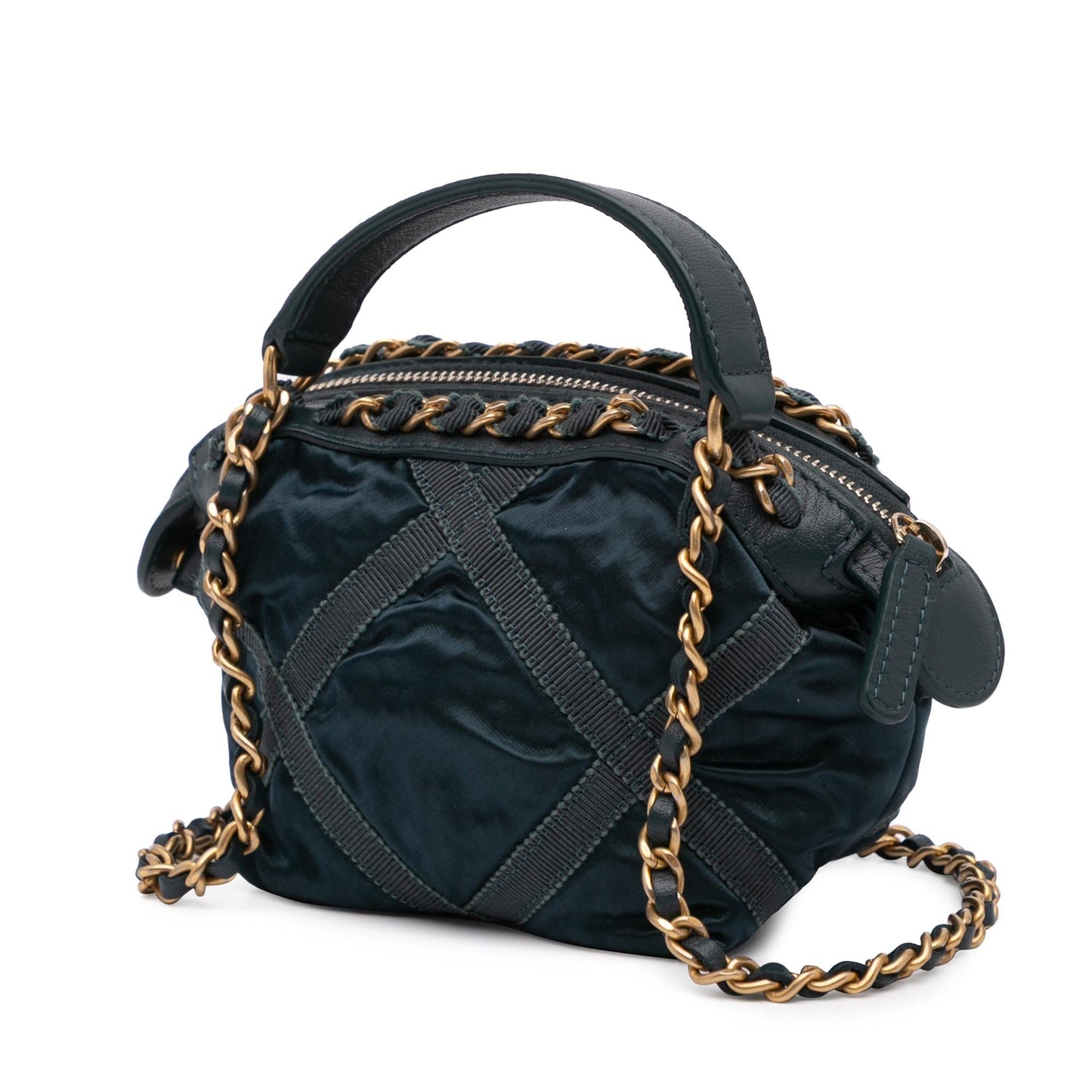 Chanel Nylon Grosgrain Lifestyle Clutch Bag Chain 1