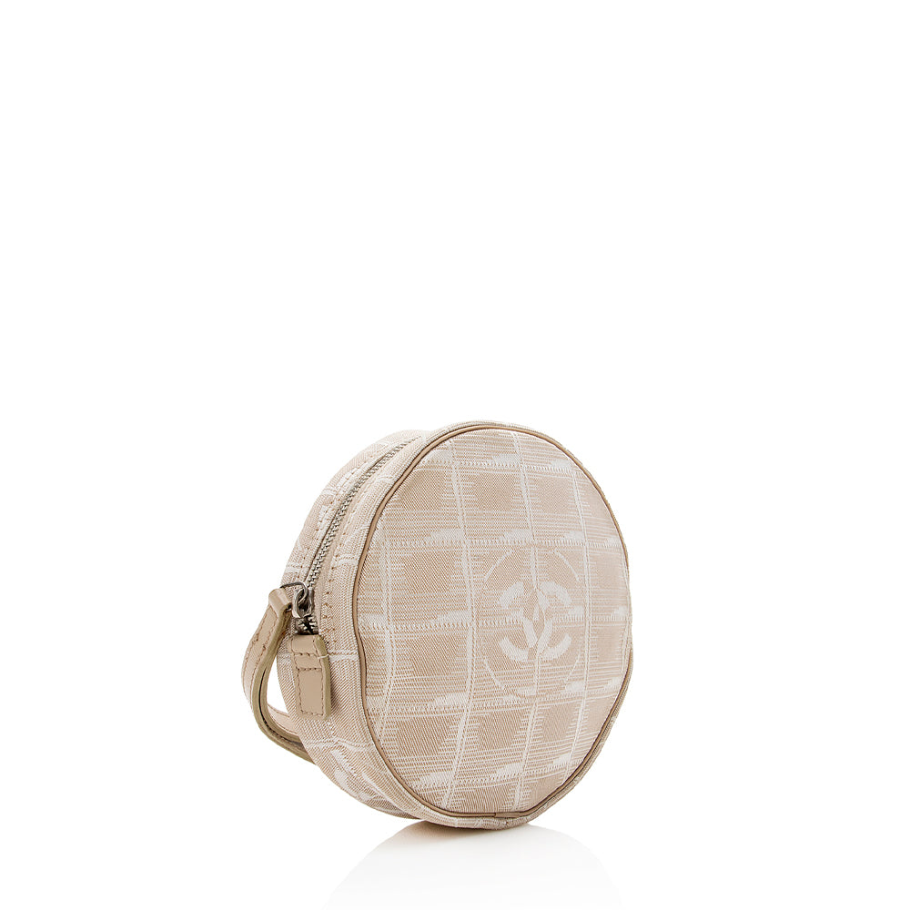 Chanel Travel Ligne Round Wristlet - FINAL SALE Denim Nylon Jewelry