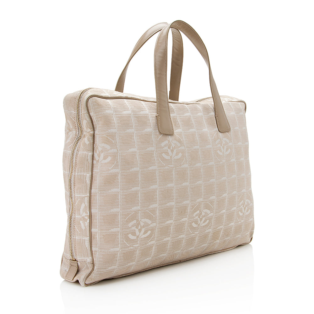 Chanel Nylon Ligne Zip Around SHF Travel Bag