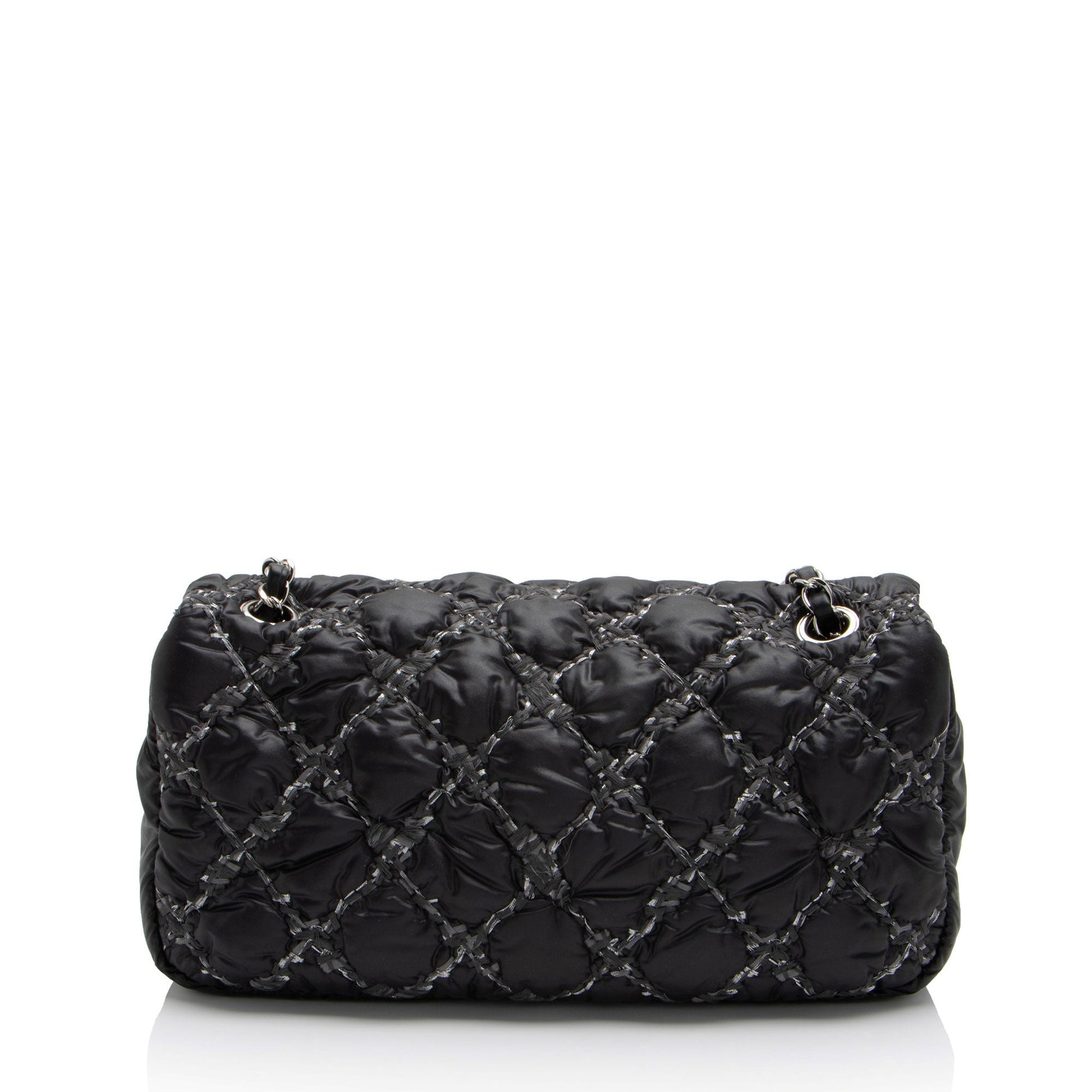 Chanel Nylon Quilted Tweed On Stitch Flap Shoulder Bag