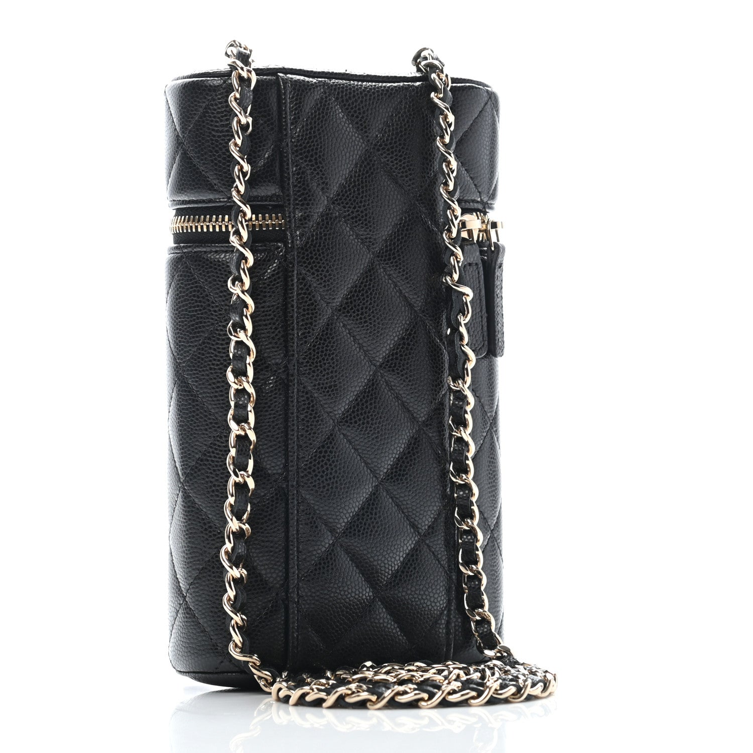 Chanel Classic Vanity Phone Holder Quilted Caviar Handbag