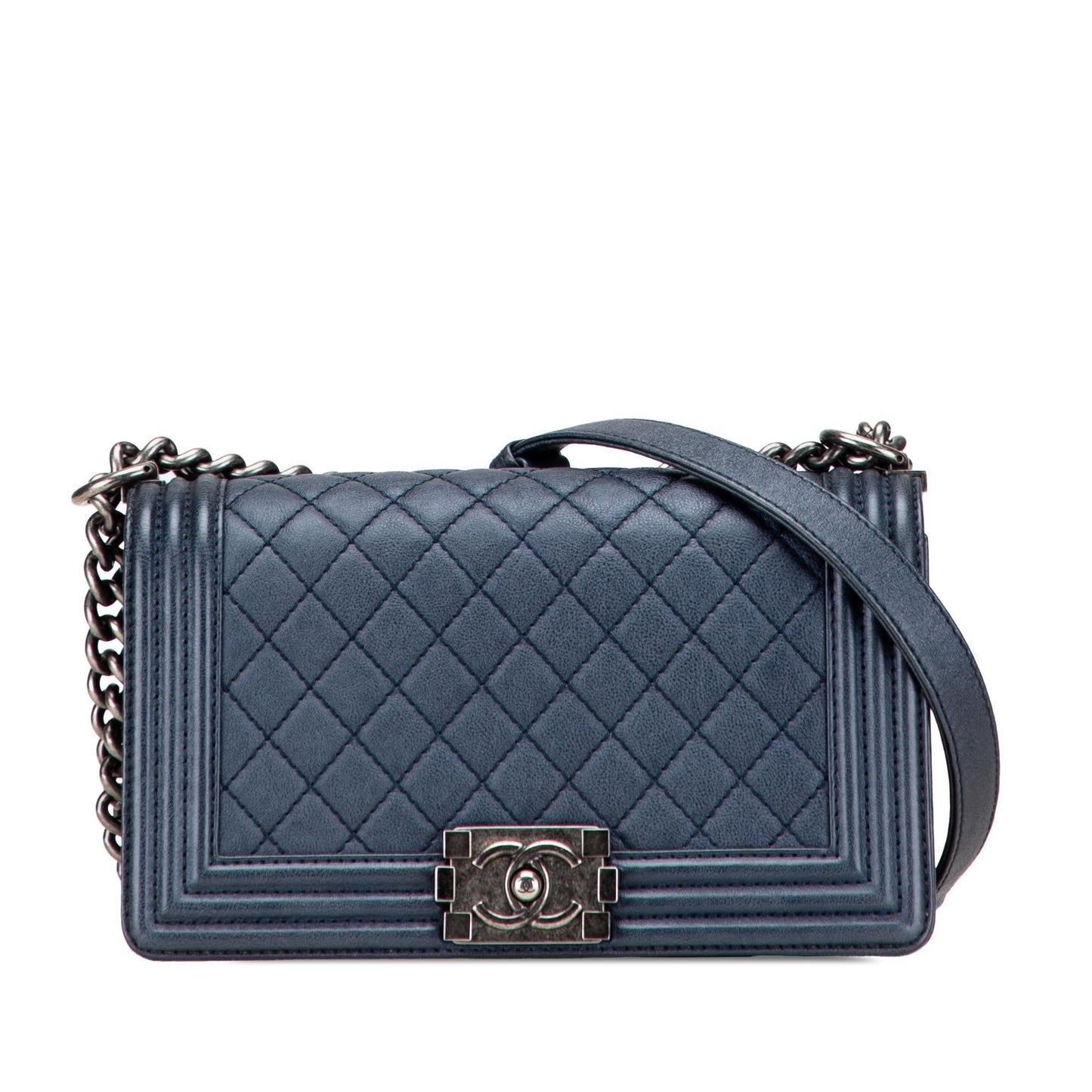 Chanel Old Quilted Lambskin Boy Flap Handbag