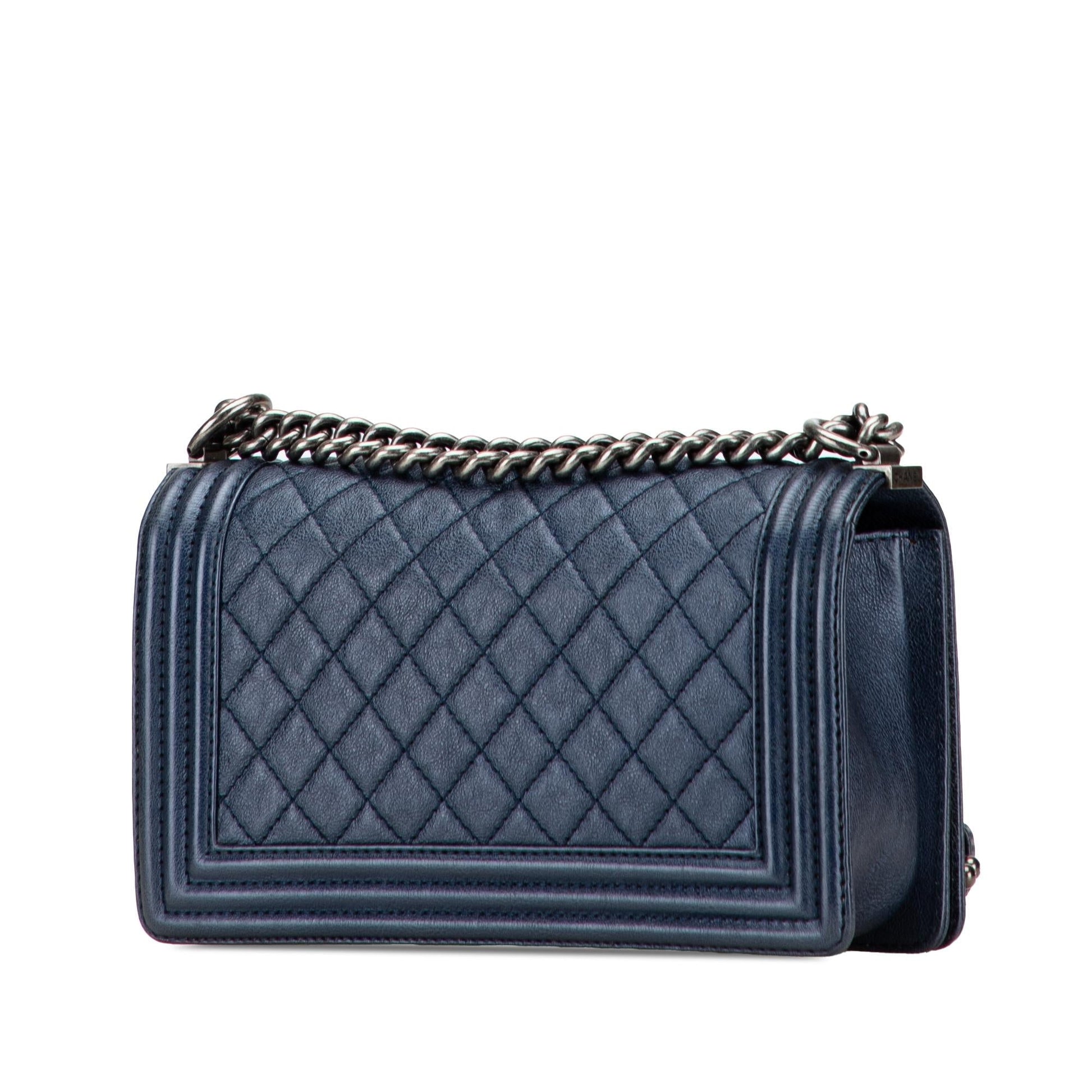 Chanel Old Quilted Lambskin Boy Flap Handbag