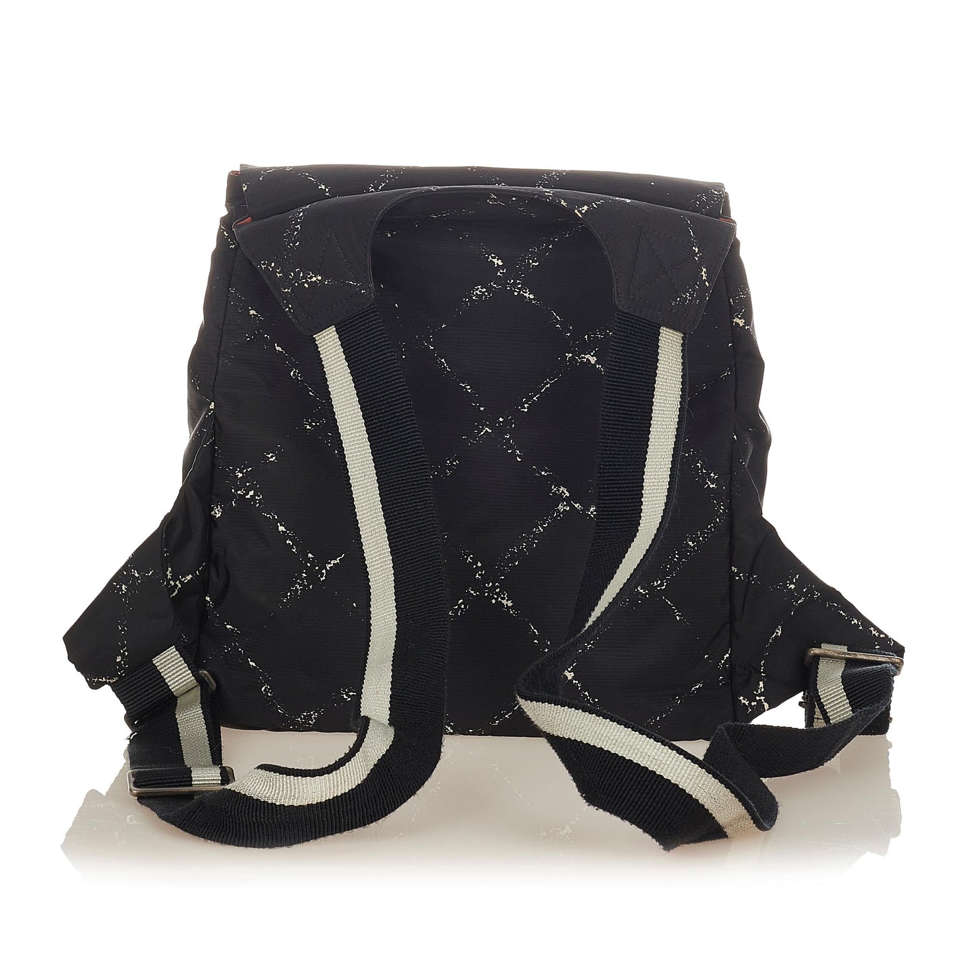 Chanel Old Line Nylon Backpack SHG Travel Bag