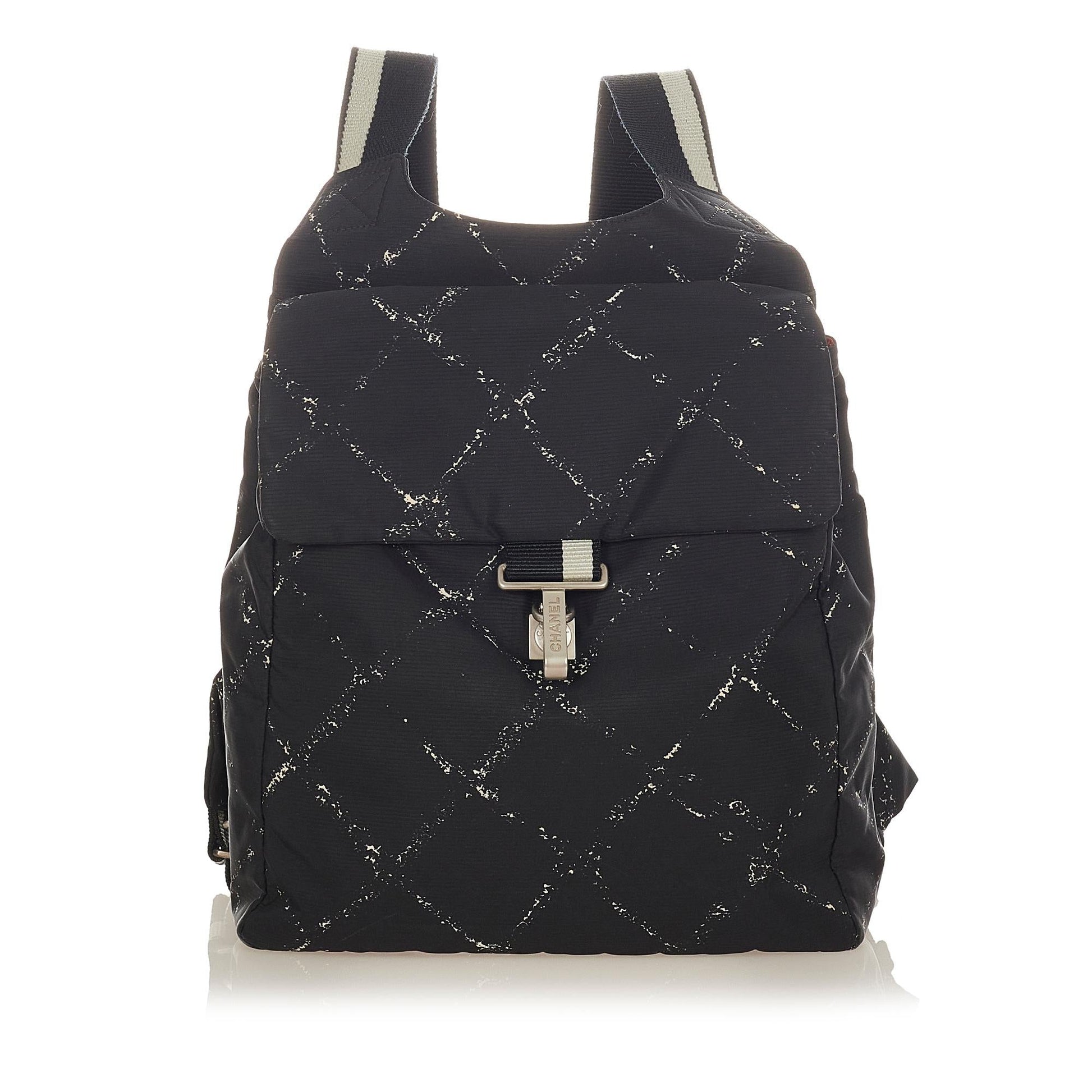 Chanel Old Line Nylon Backpack SHG Travel Bag