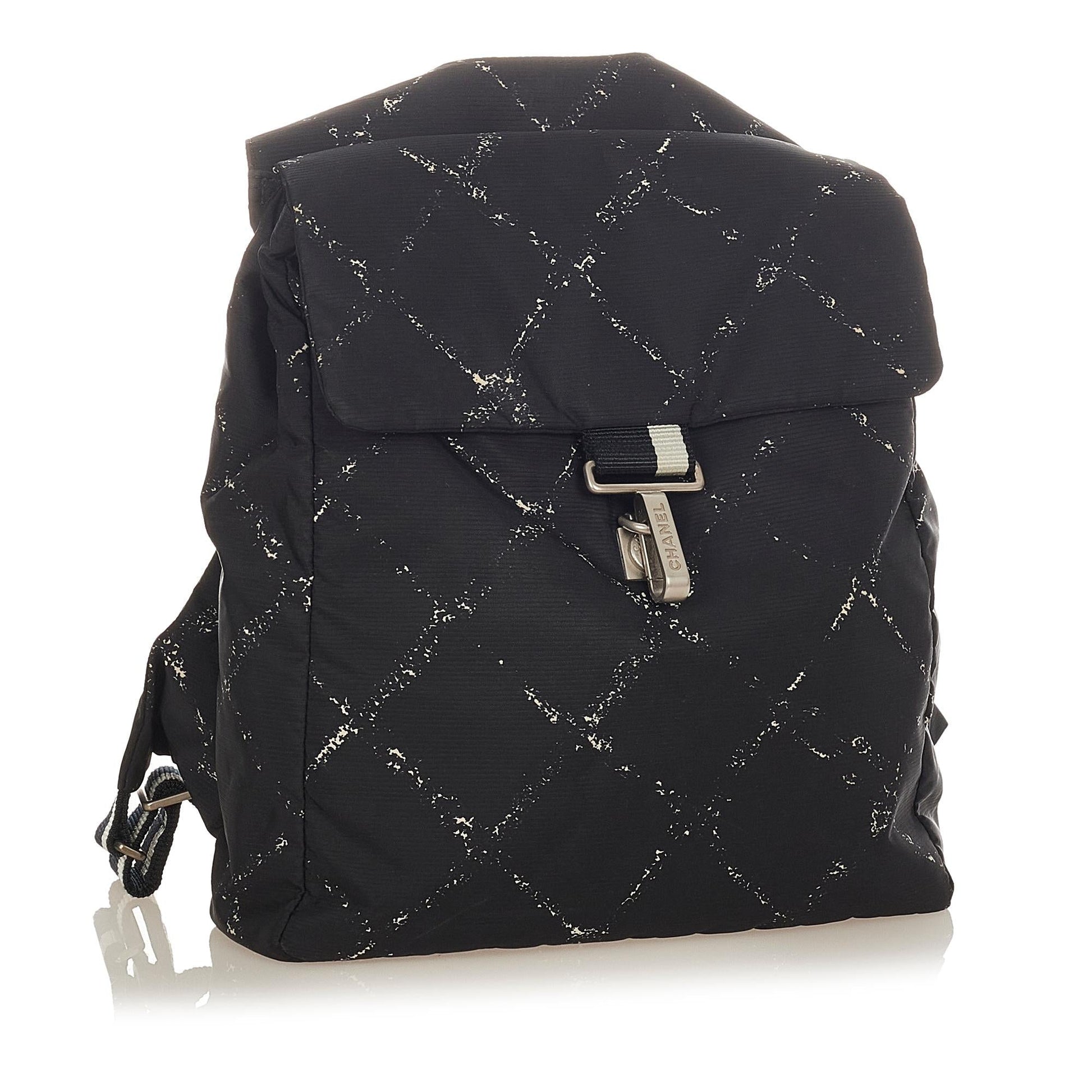 Chanel Old Line Nylon Backpack SHG Travel Bag