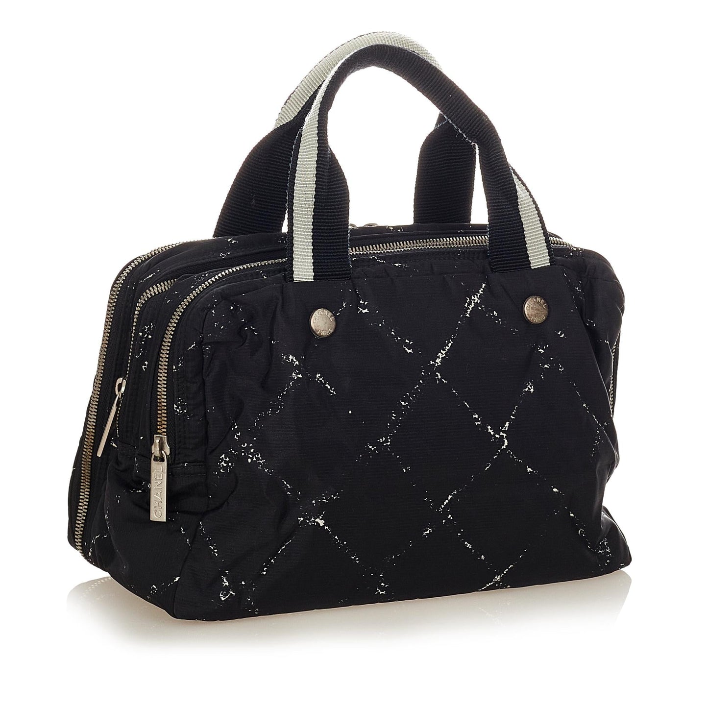 Chanel Old Line Nylon SHG Travel Bag Handbag Shg