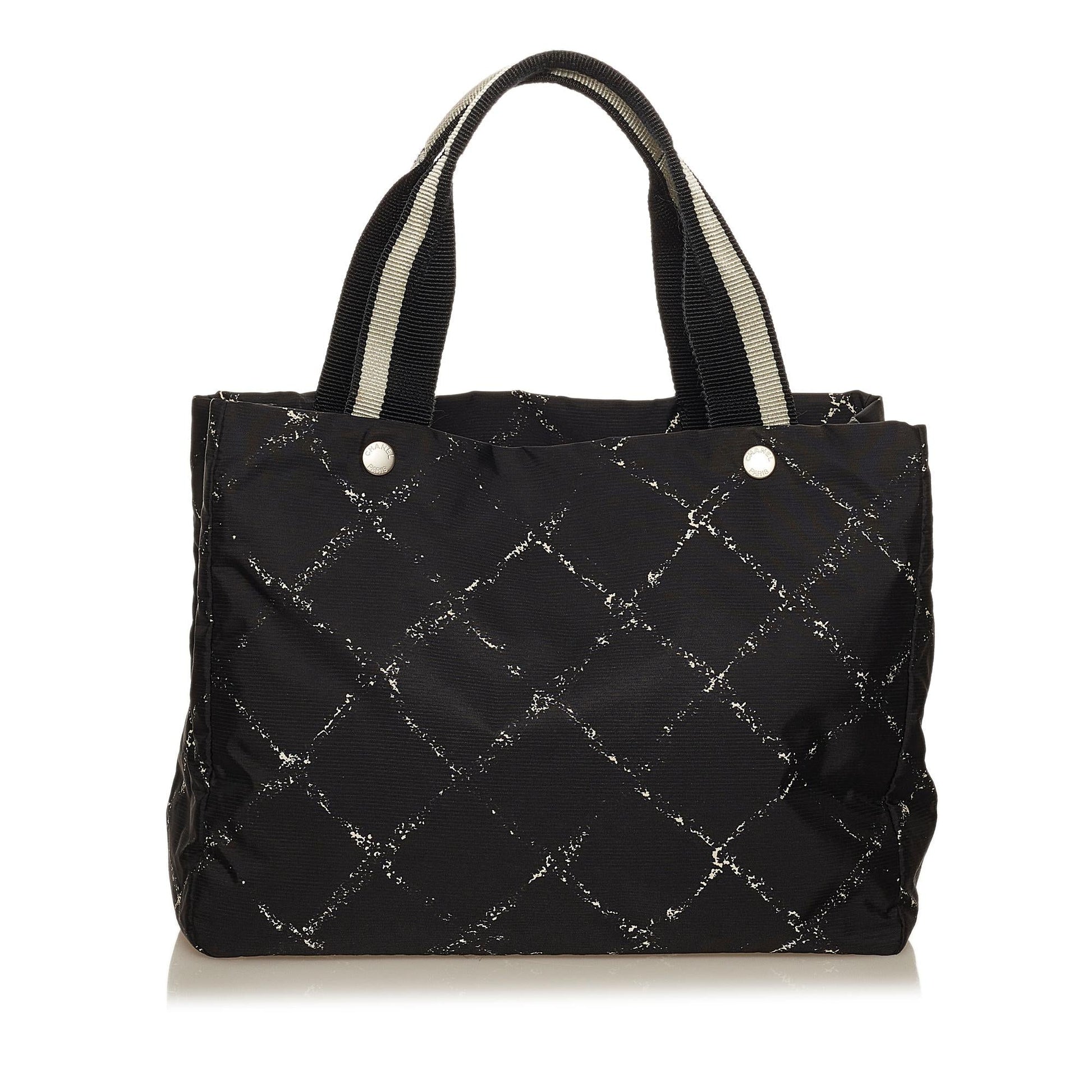 Chanel Old Line Nylon SHG Travel Bag 8