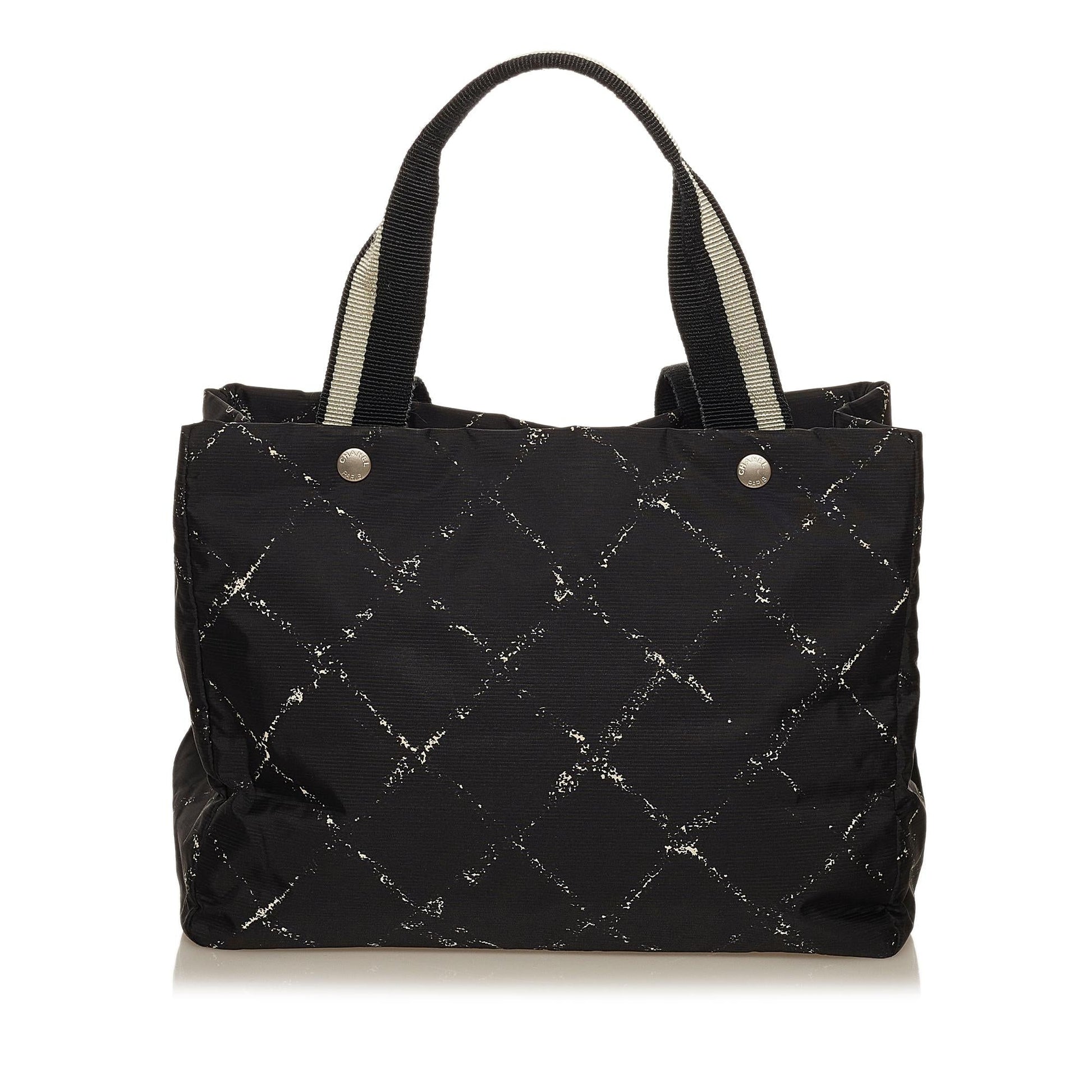 Chanel Old Line Nylon SHG Travel Bag 8