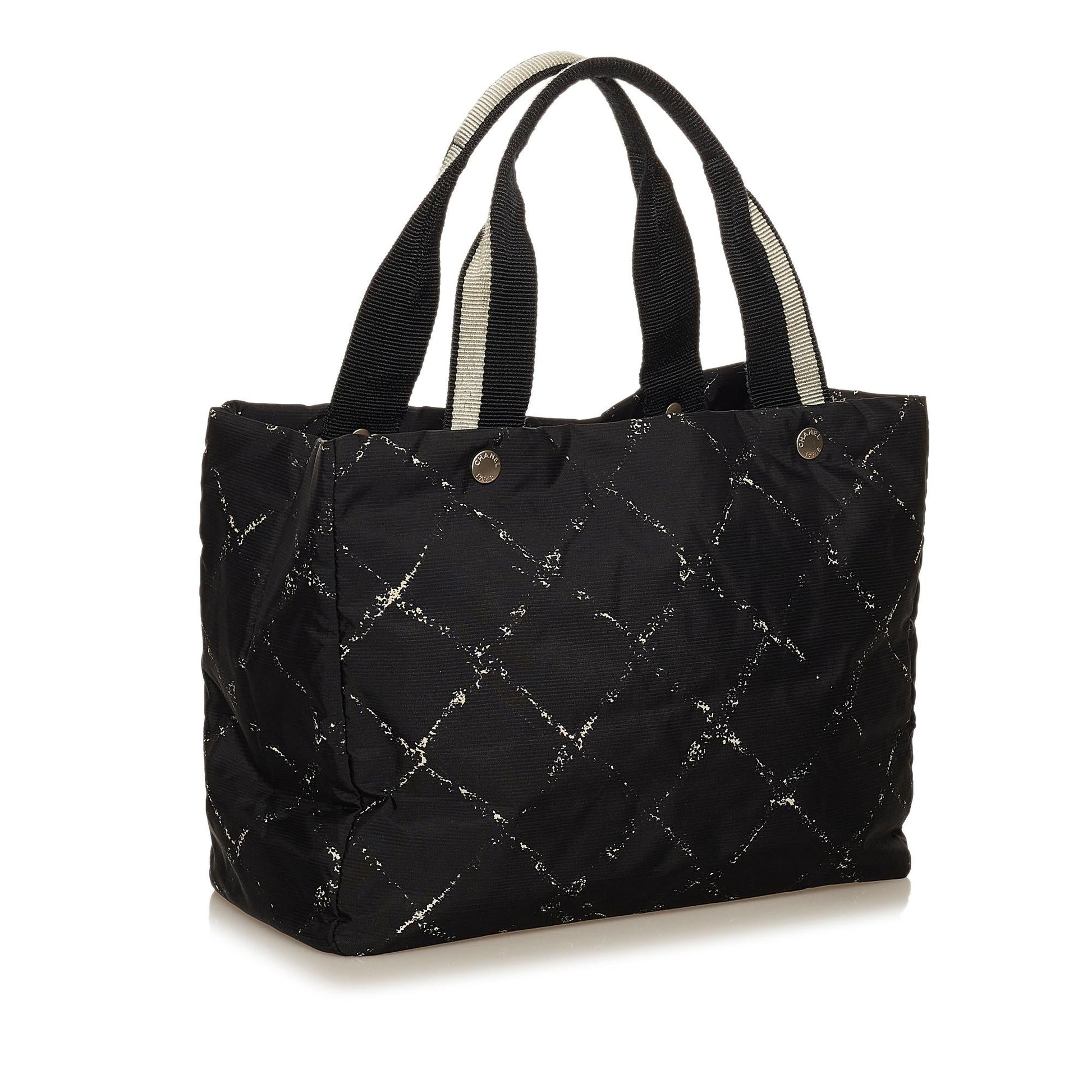 Chanel Old Line Nylon SHG Travel Bag 8