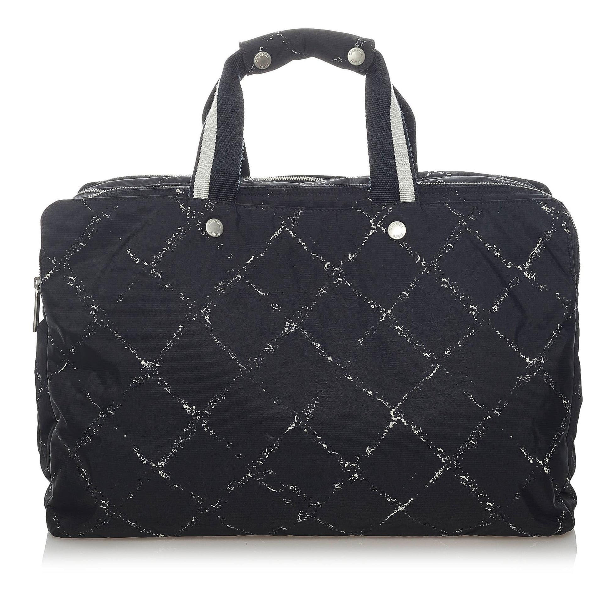 Chanel Old Line Nylon SHG Travel Bag 12