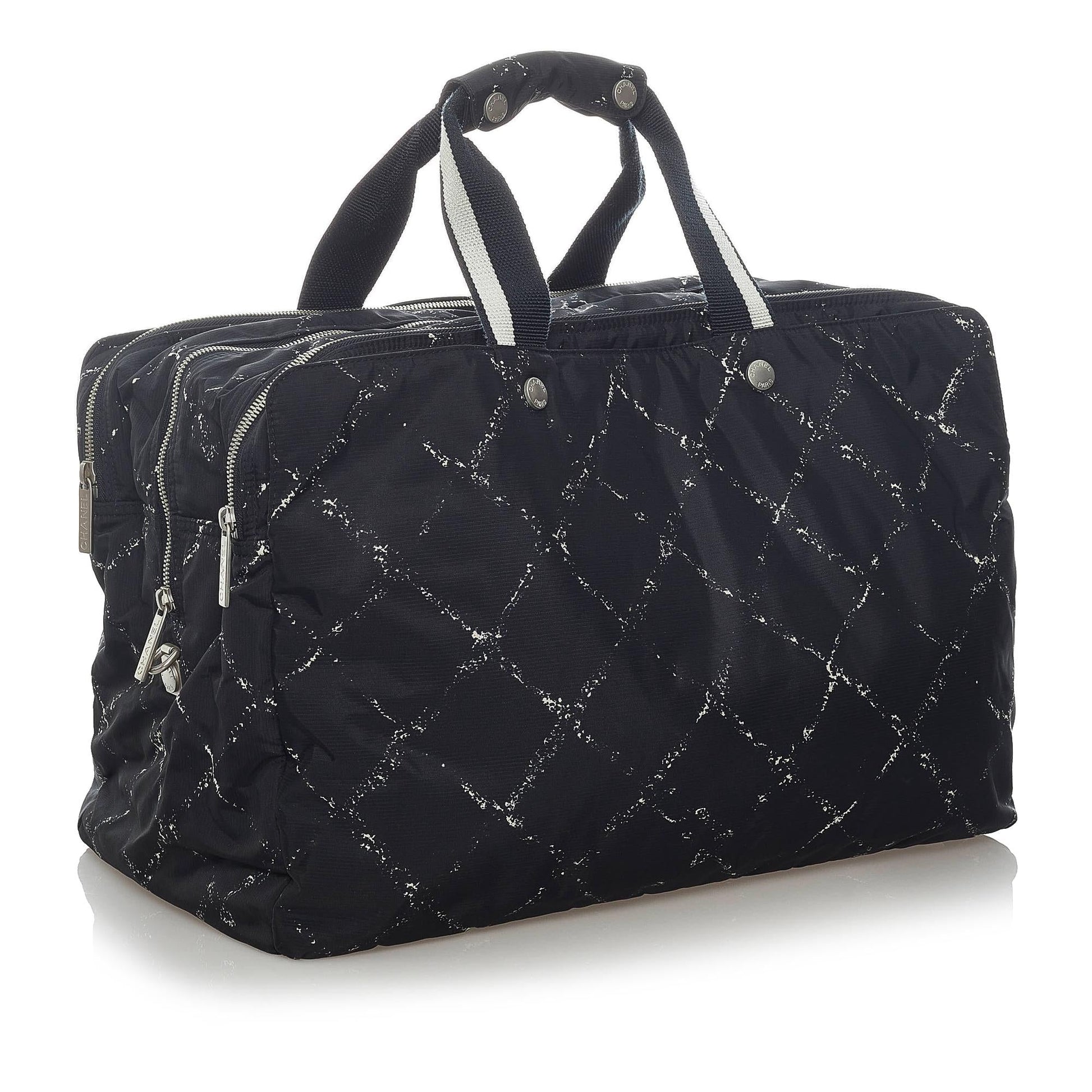 Chanel Old Line Nylon SHG Travel Bag 12
