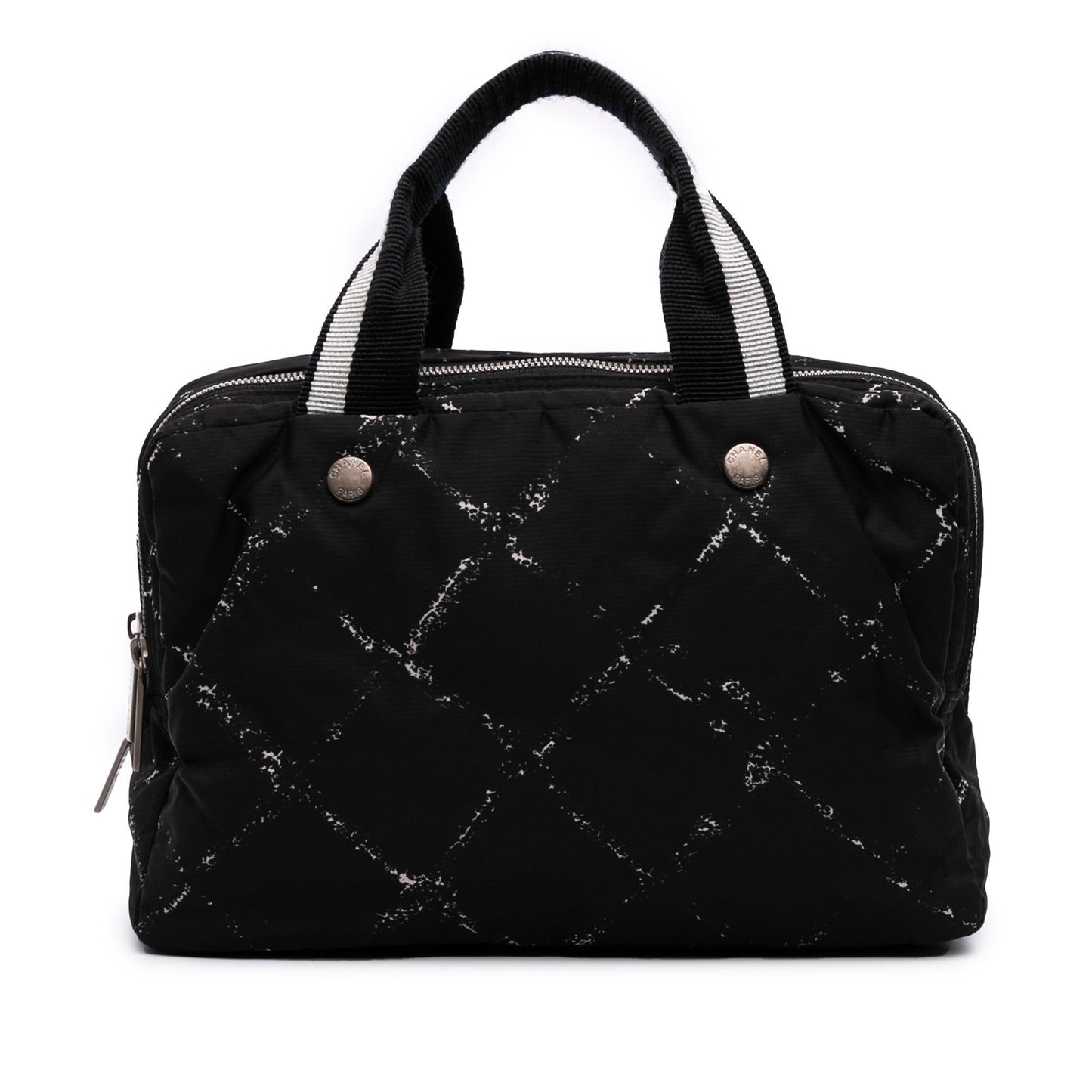 Chanel Old Line Nylon Travel Bag Nylon Handbag
