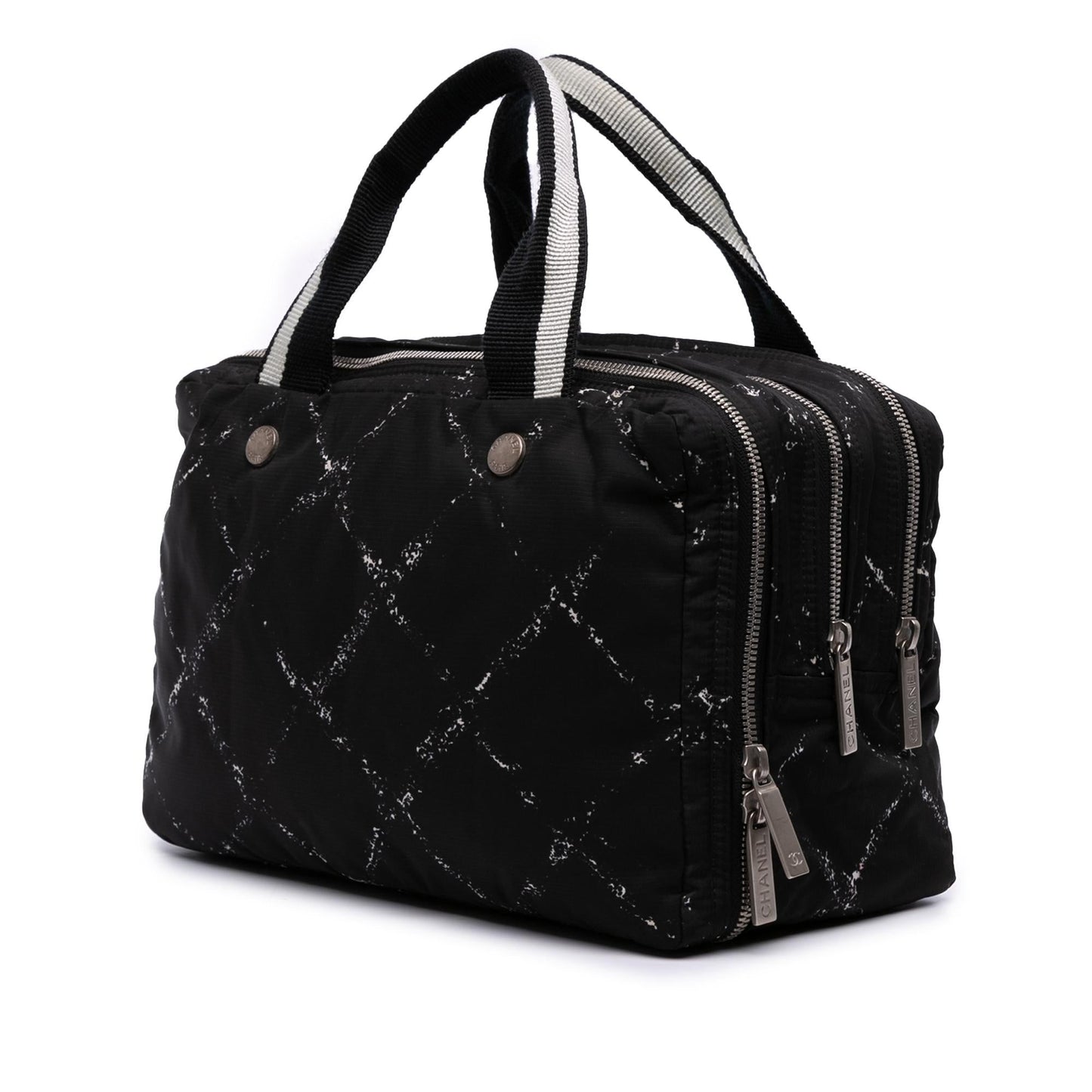 Chanel Old Line Nylon Travel Bag Nylon Handbag