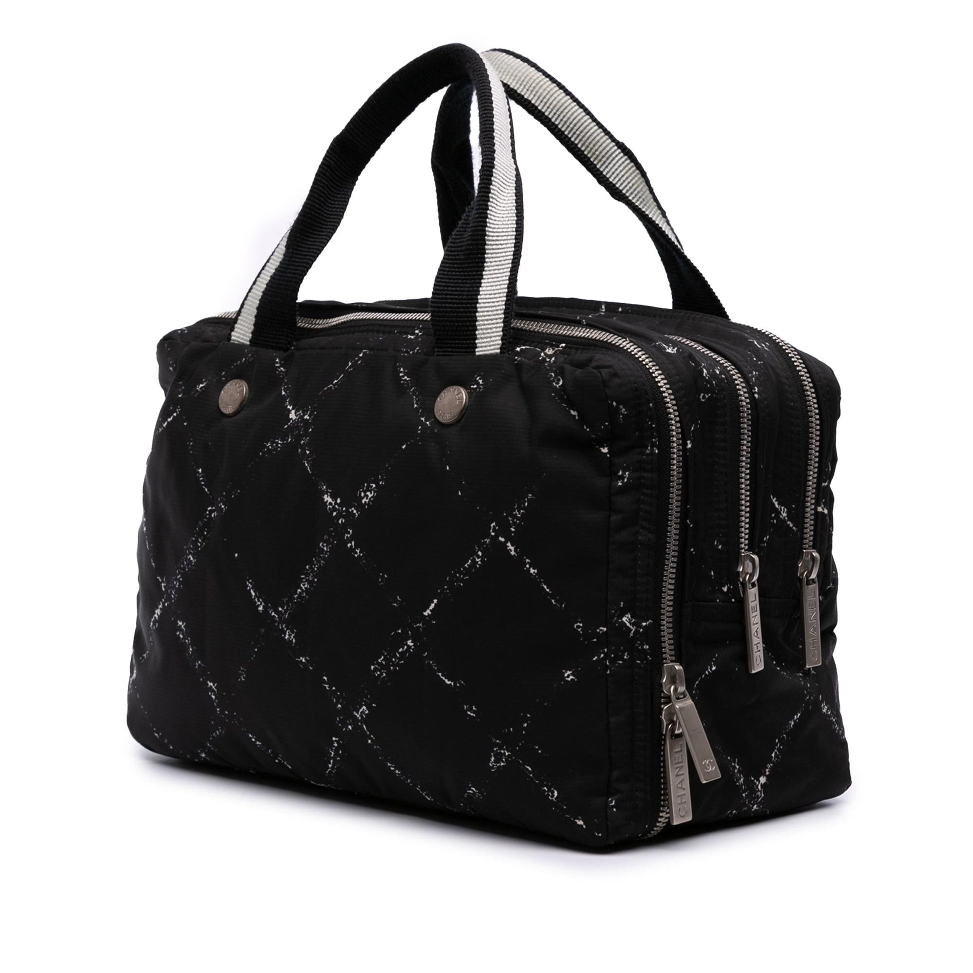 Chanel Old Line Nylon Travel Bag Nylon Handbag