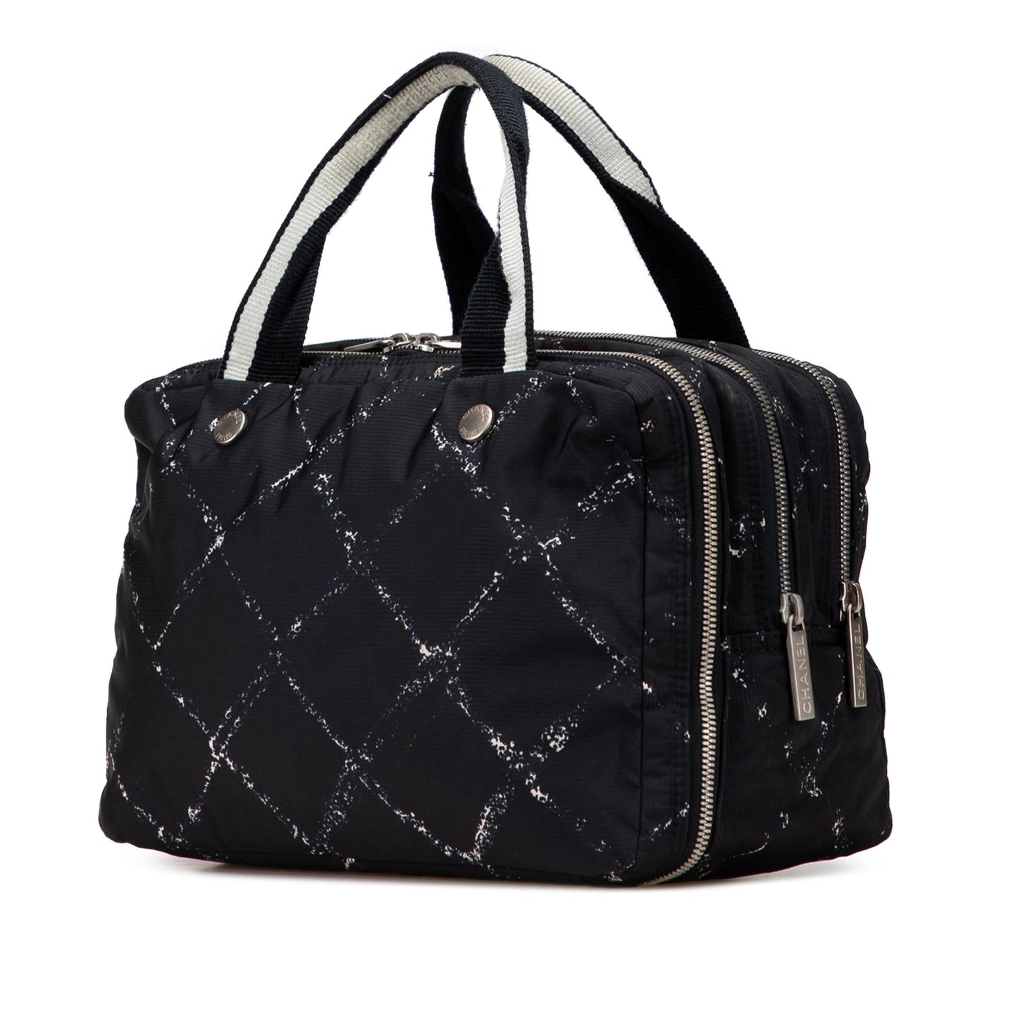 Chanel Old Line Nylon Travel Bag Handbag 1