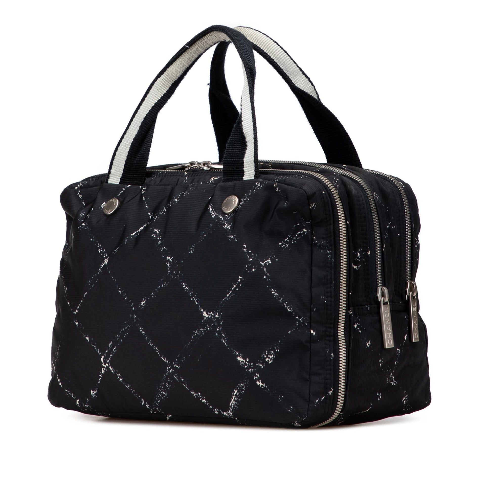 Chanel Old Line Nylon Travel Bag Handbag 1