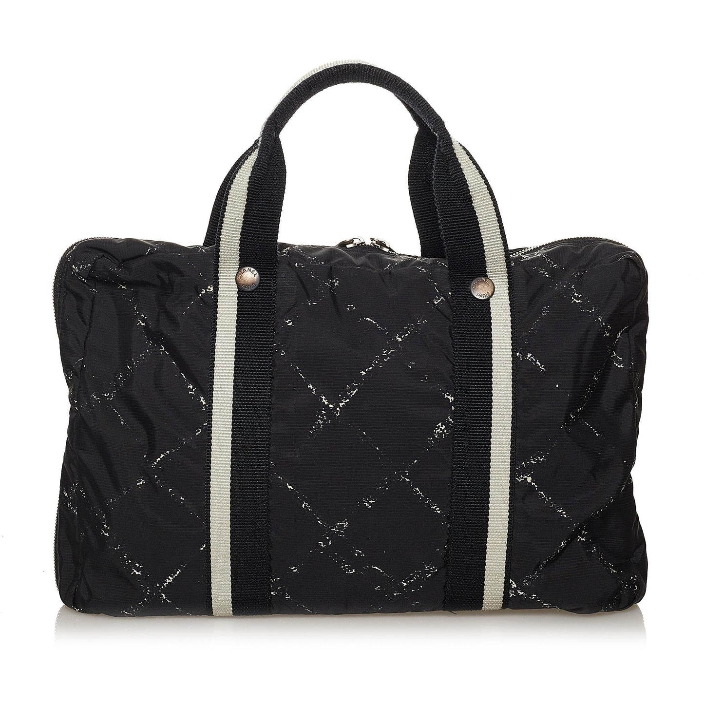 Chanel Old Line Nylon Laptop SHG Travel Bag