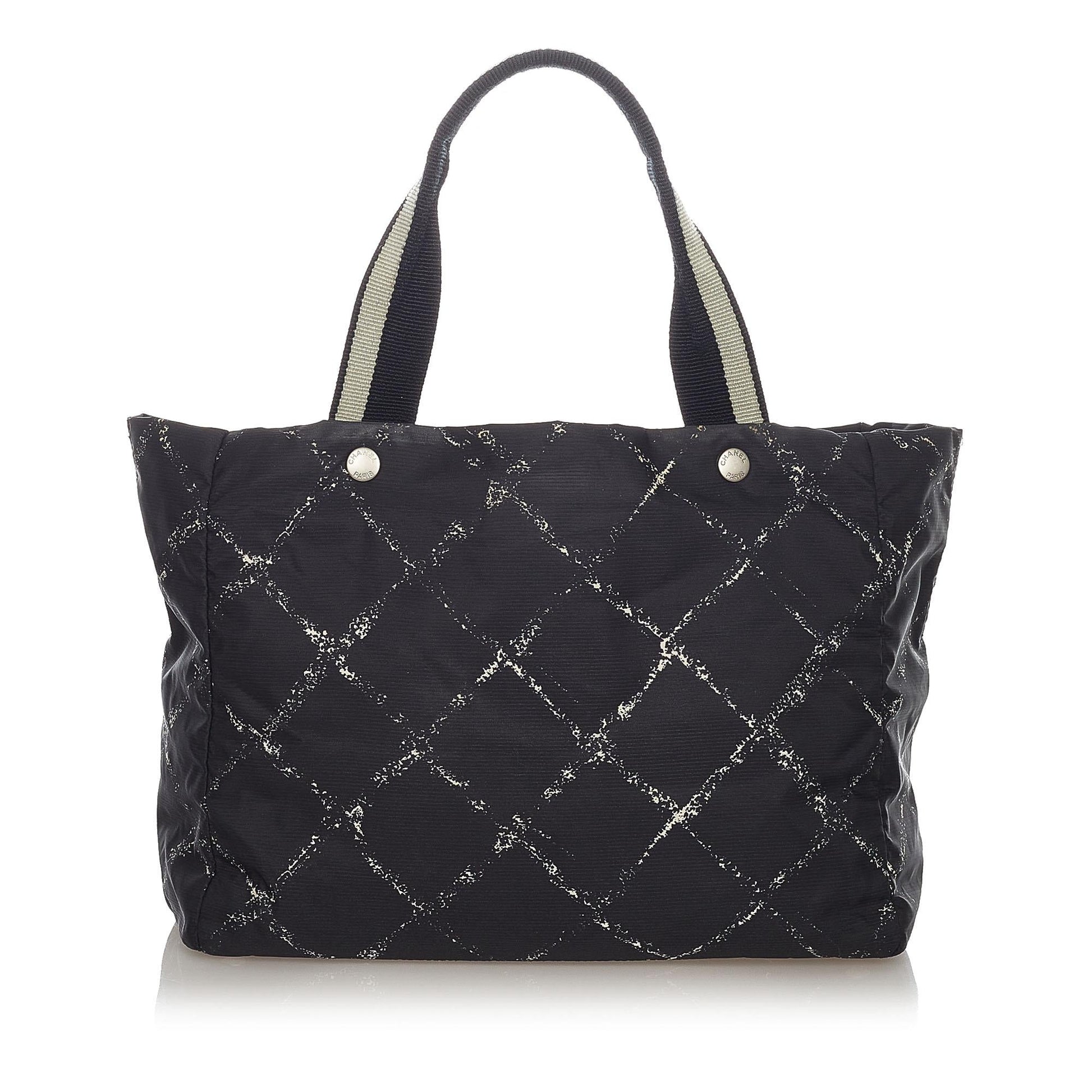 Chanel Old Line Nylon SHG Travel Bag 9