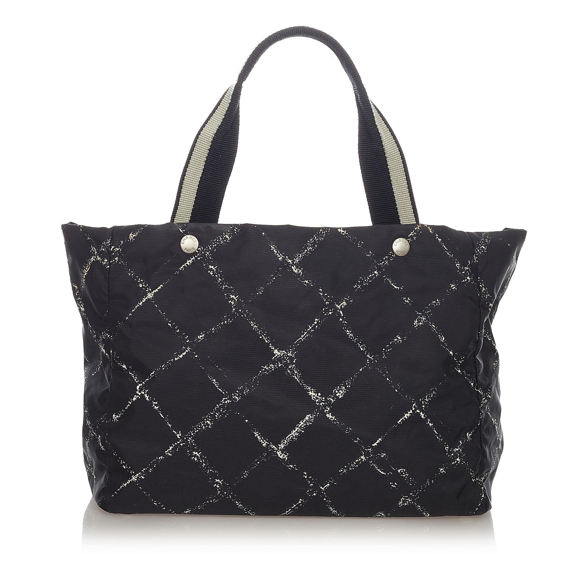 Chanel Old Line Nylon SHG Travel Bag 9
